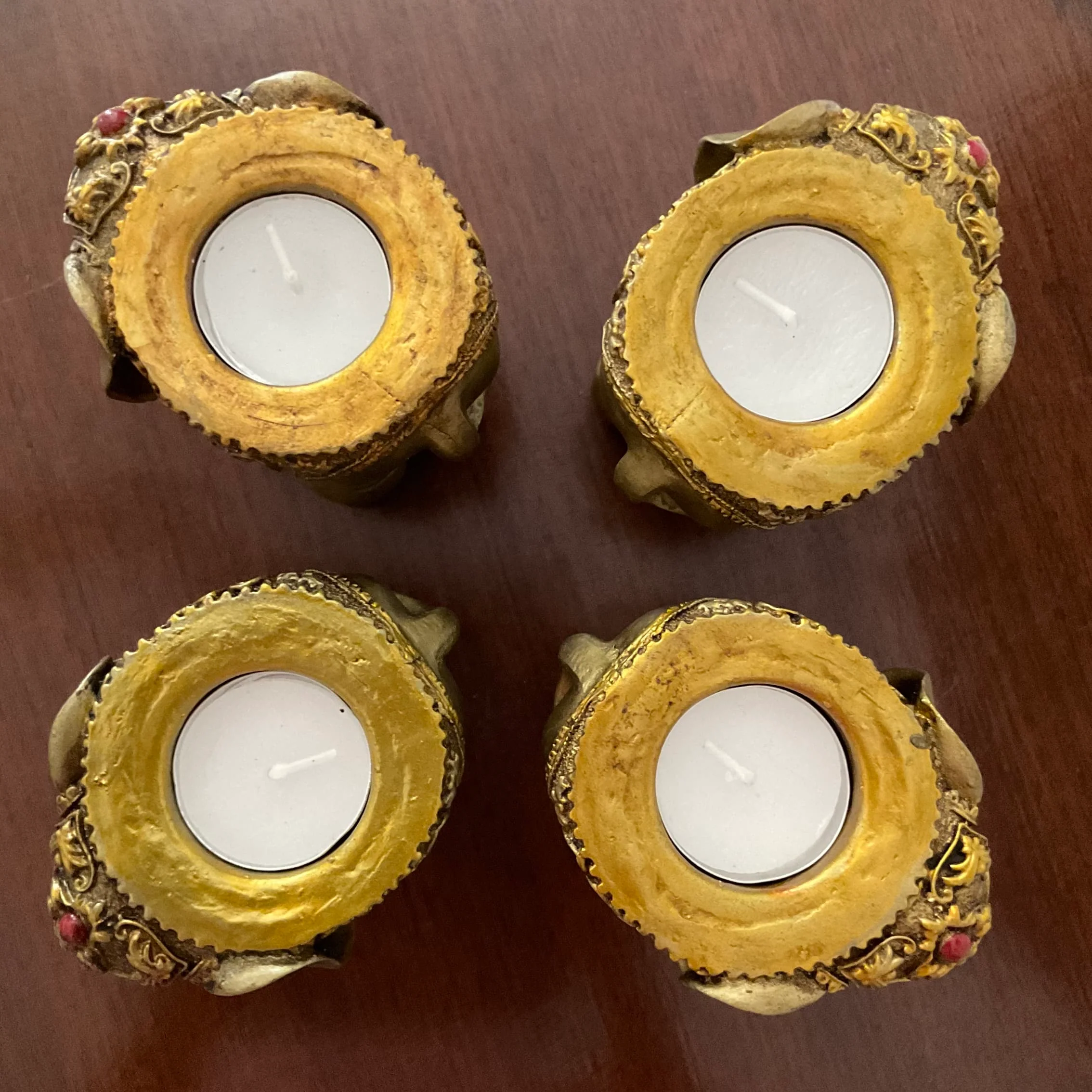 Elephant Tea Light Holder (Set of 4) - Festive Decor