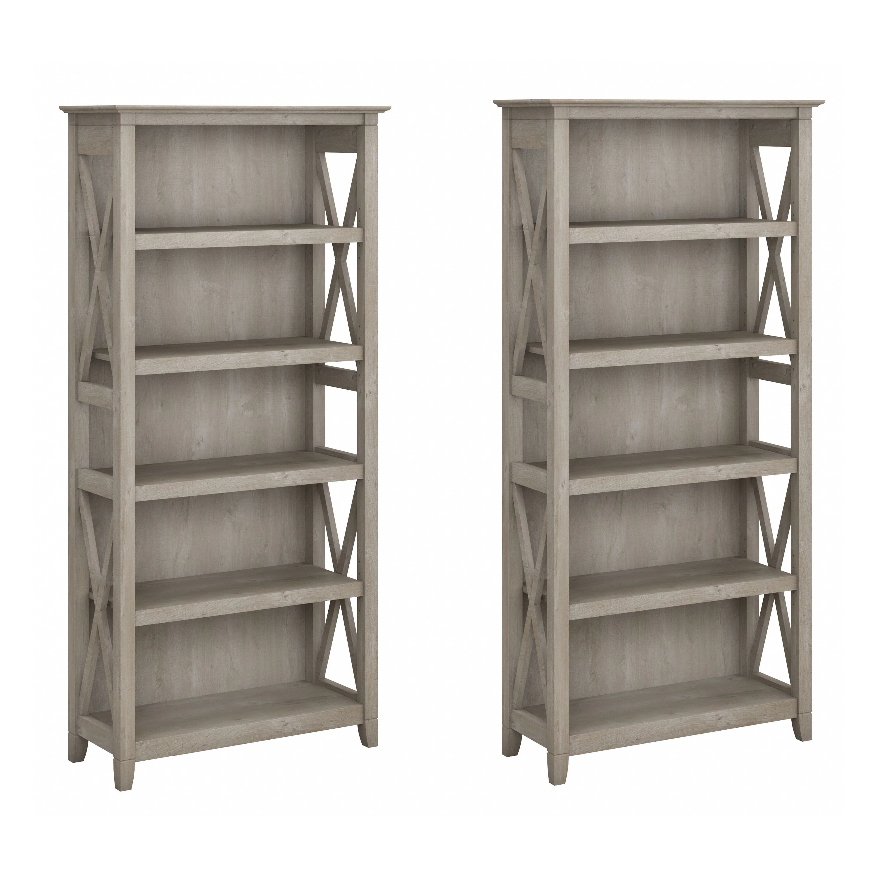 Key West 5 Shelf Bookcase Set