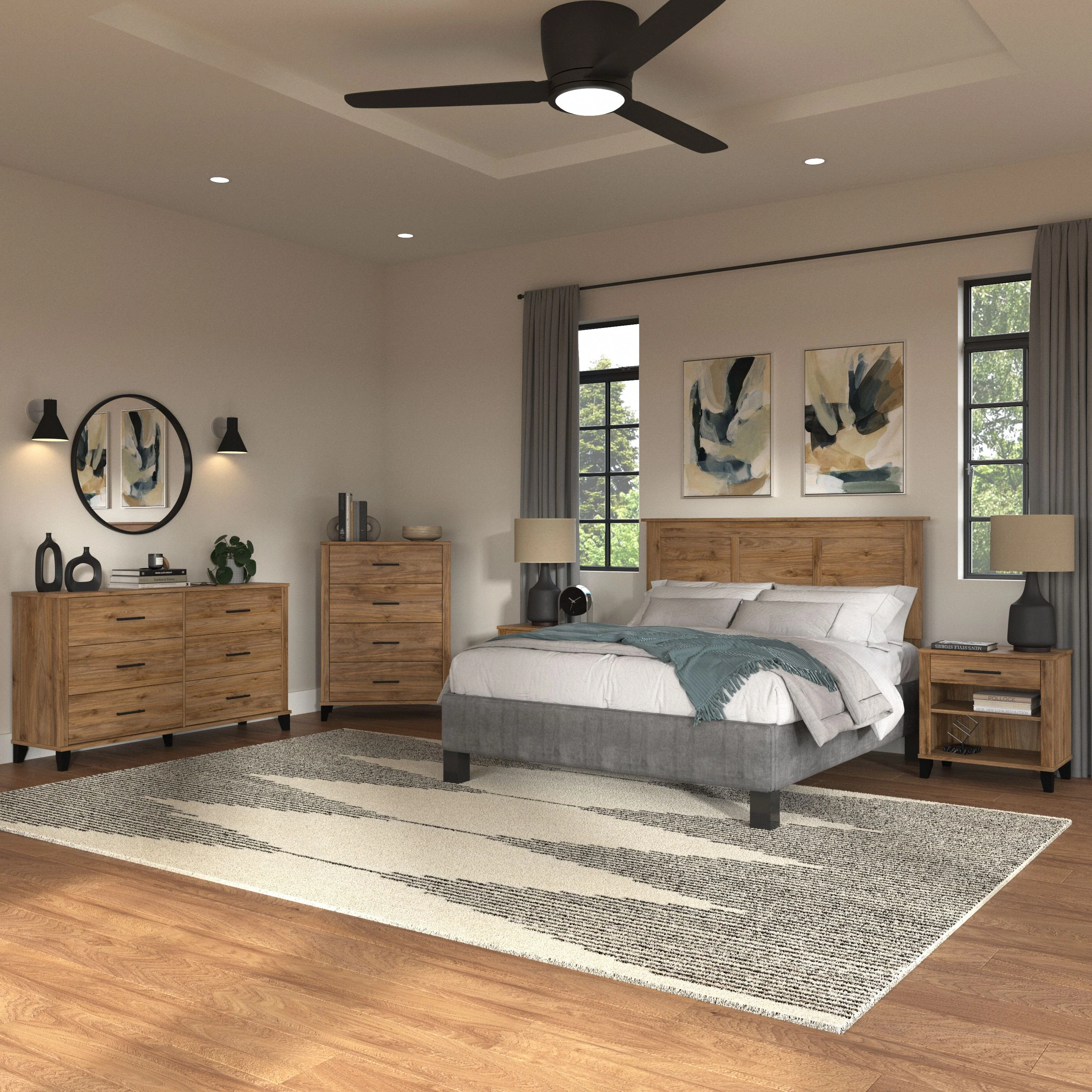 Somerset Full/Queen Size Headboard, Dressers and Nightstands Bedroom Set