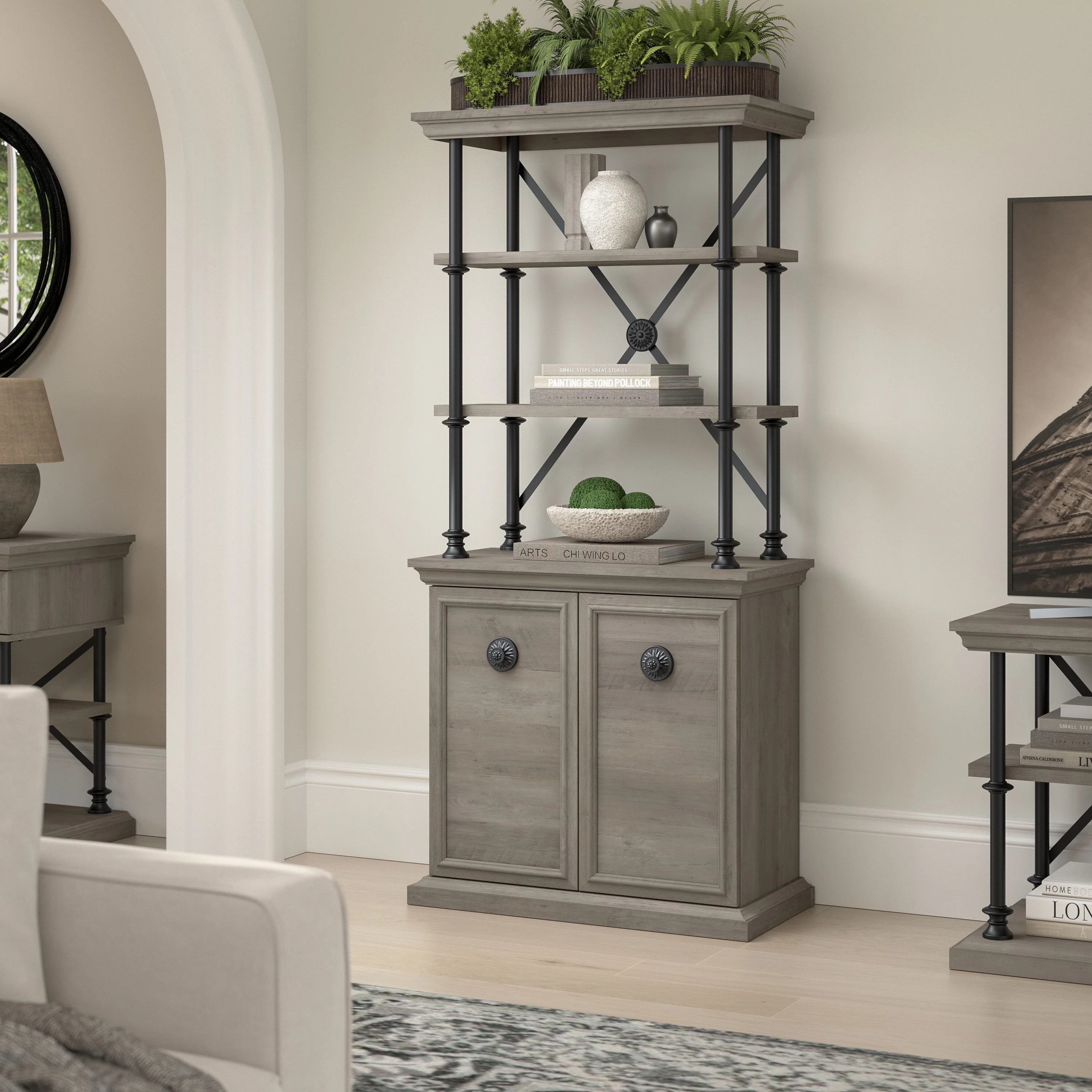 Coliseum Designer Bookcase with Doors