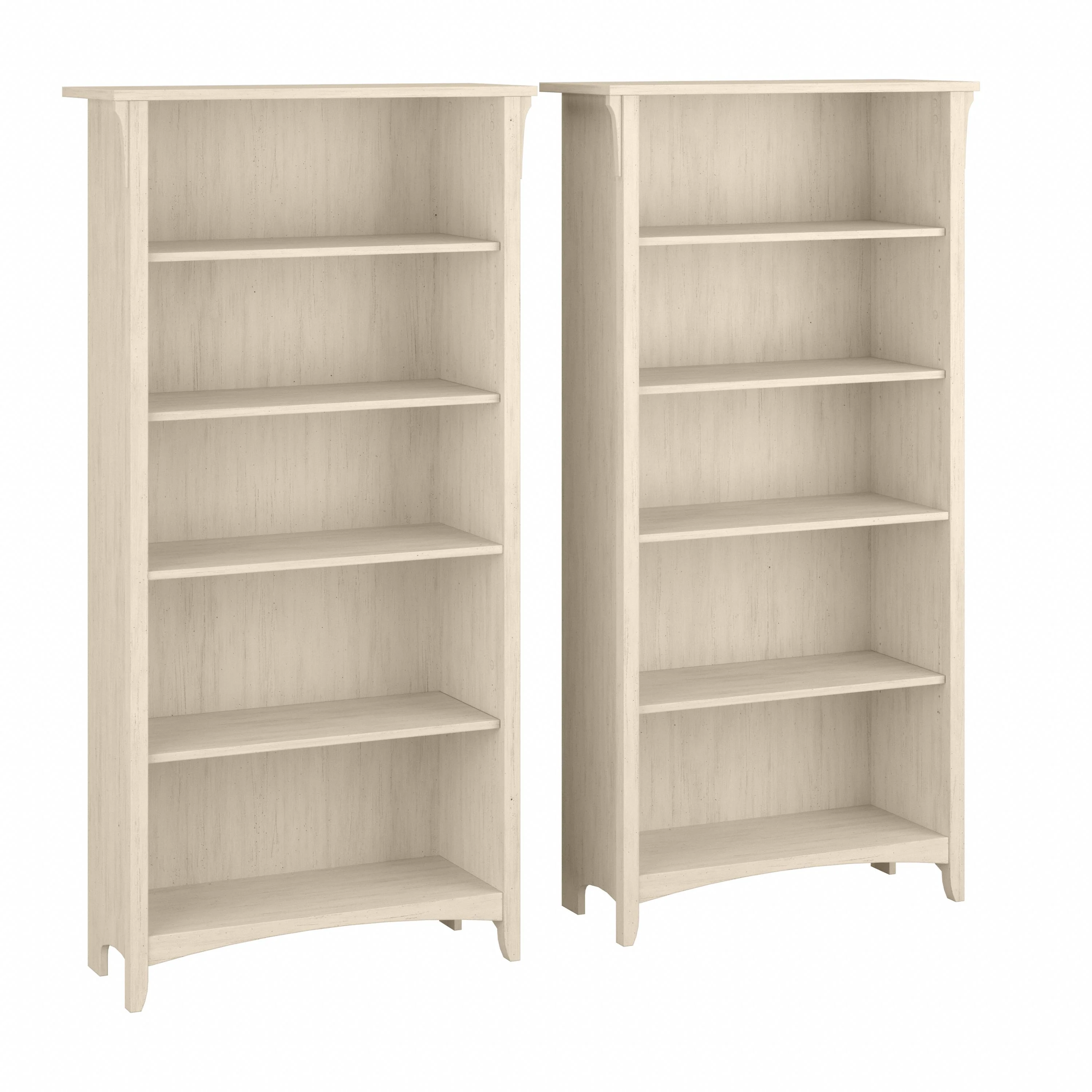 Salinas Tall 5 Shelf Bookcase - Set of 2