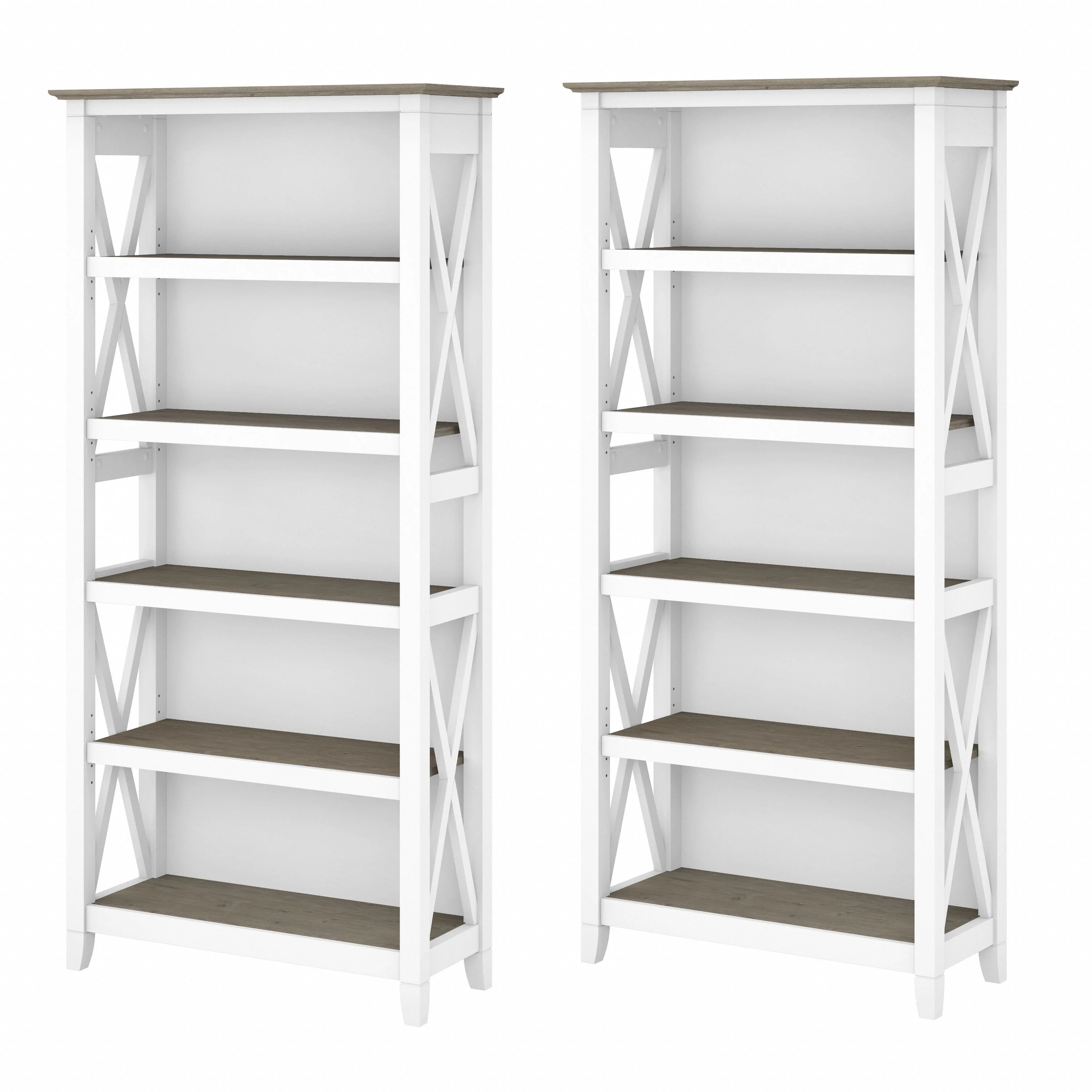 Key West 5 Shelf Bookcase Set
