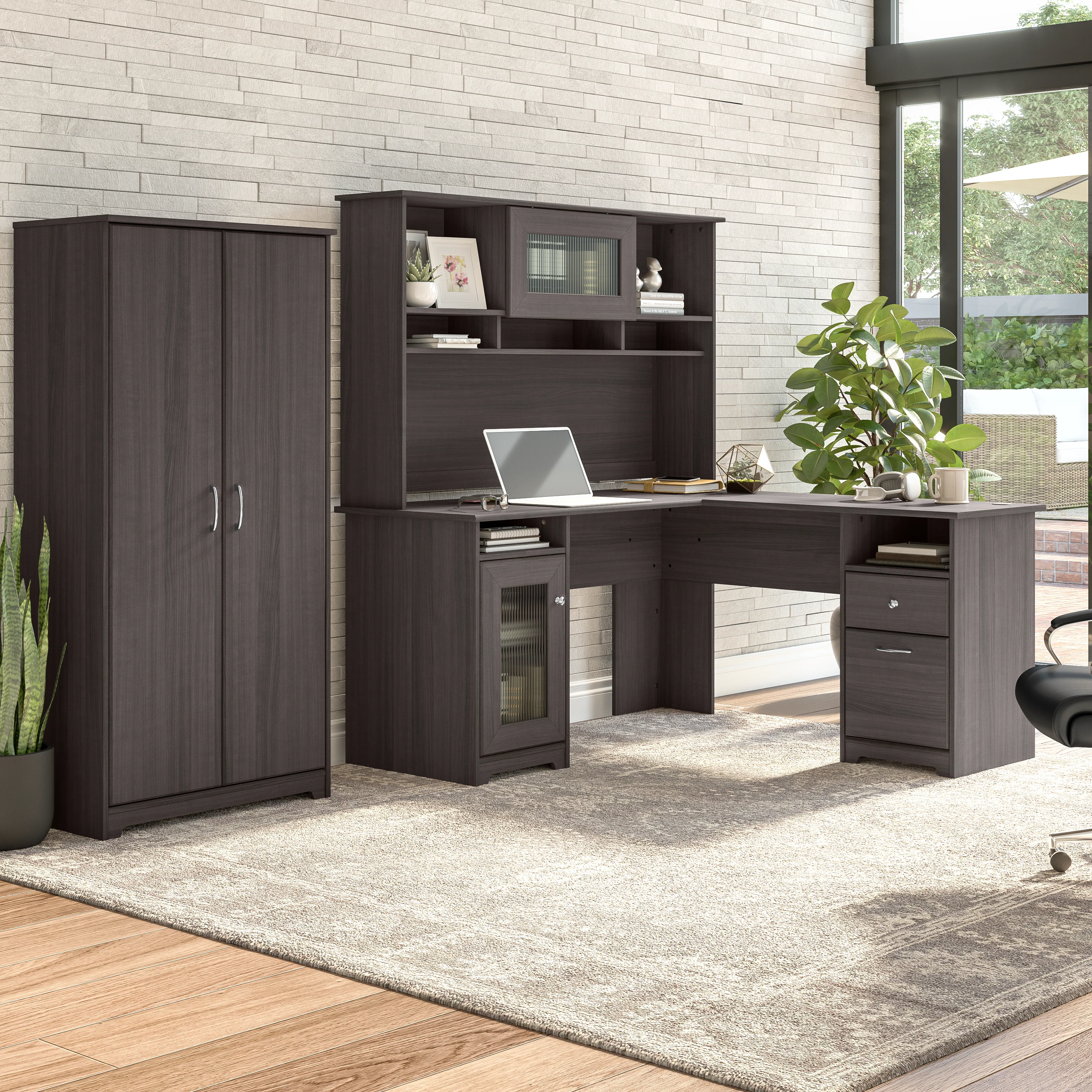 Cabot Tall Storage Cabinet with Doors