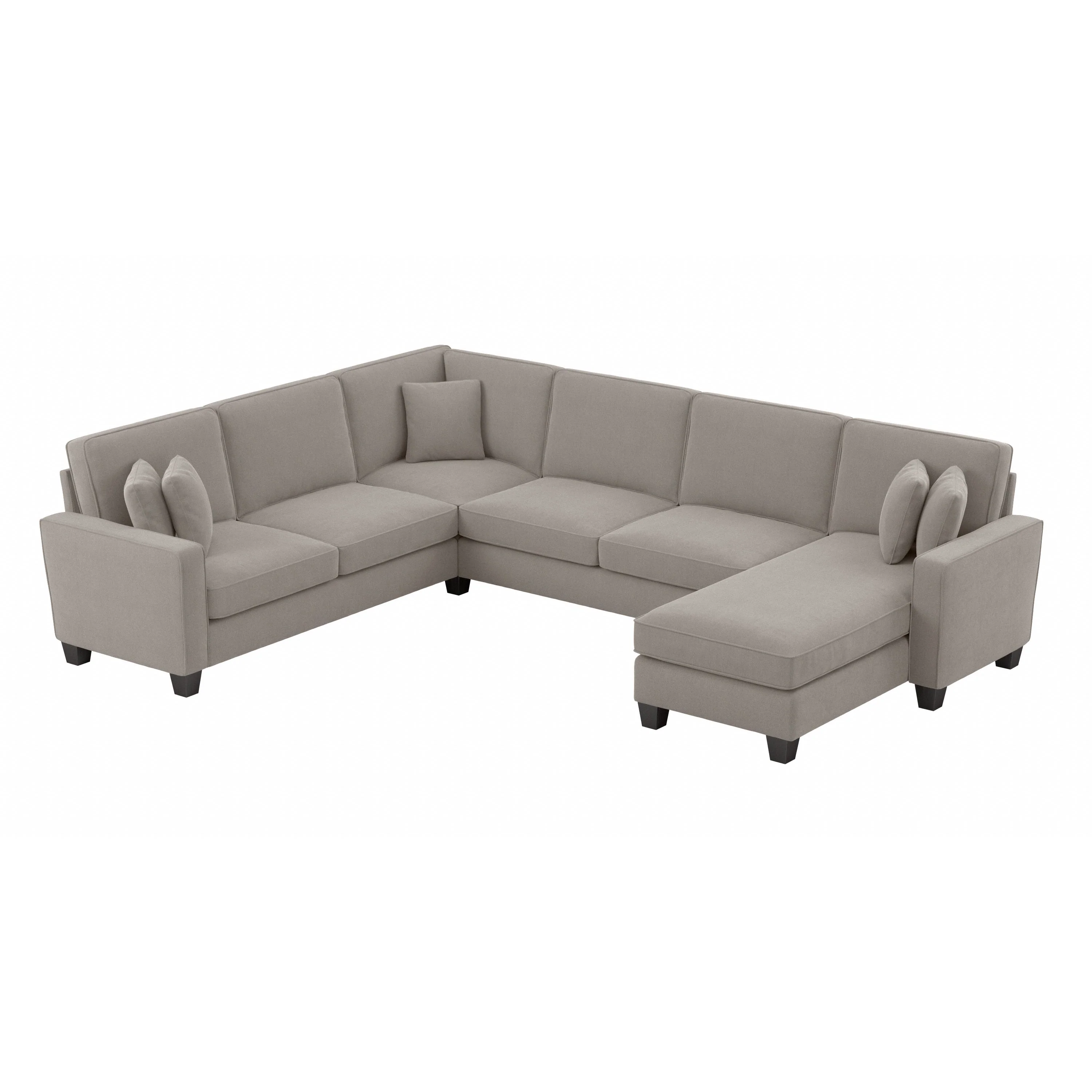 Stockton 128W U Shaped Sectional Couch with Reversible Chaise Lounge