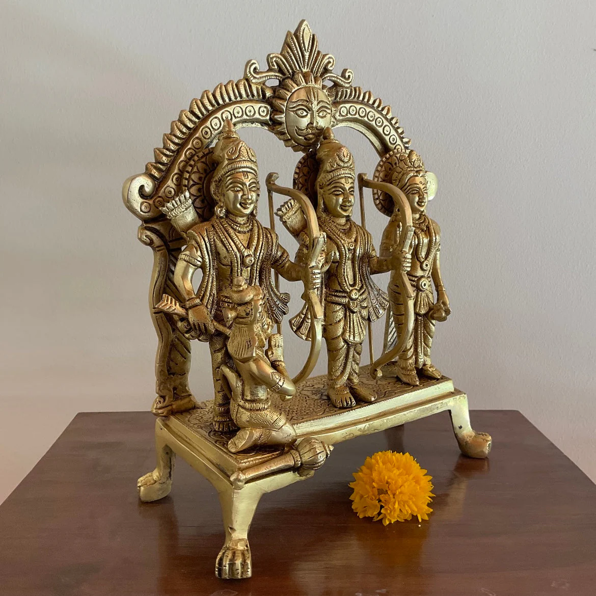 11.5 Inches Ram Darbar Brass Idol Statue