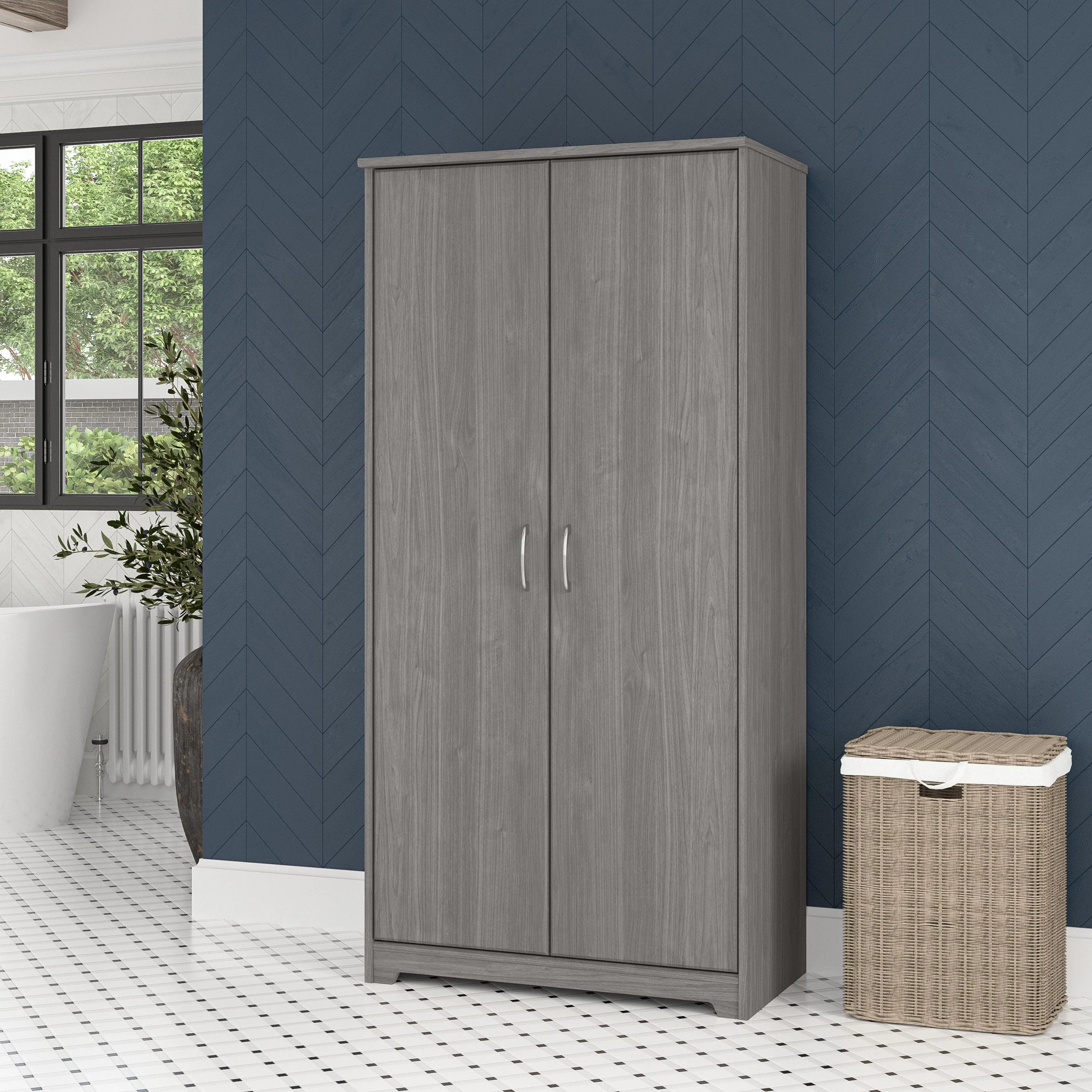 Cabot Tall Storage Cabinet with Doors