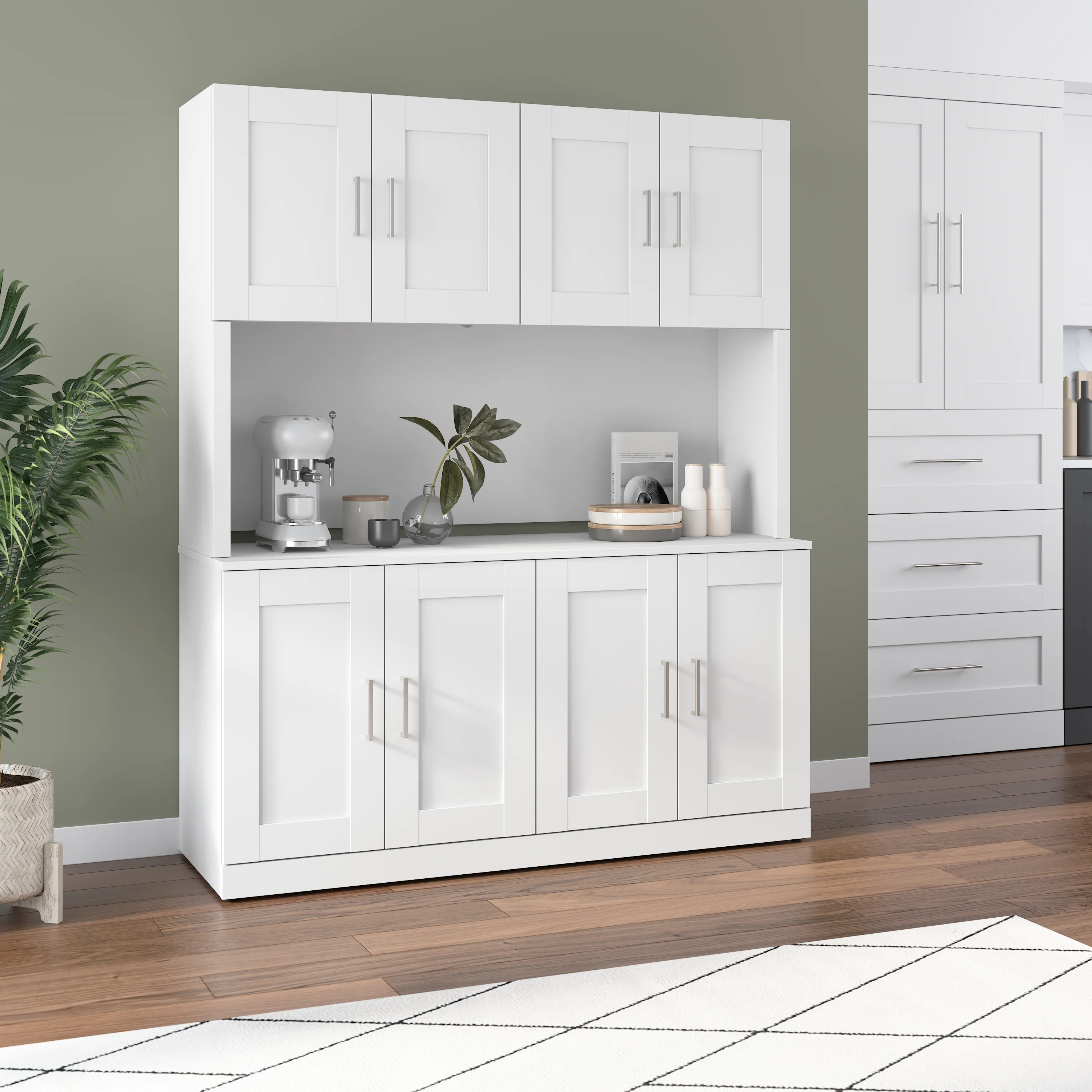 Hampton Heights 60W Buffet Cabinet with Hutch