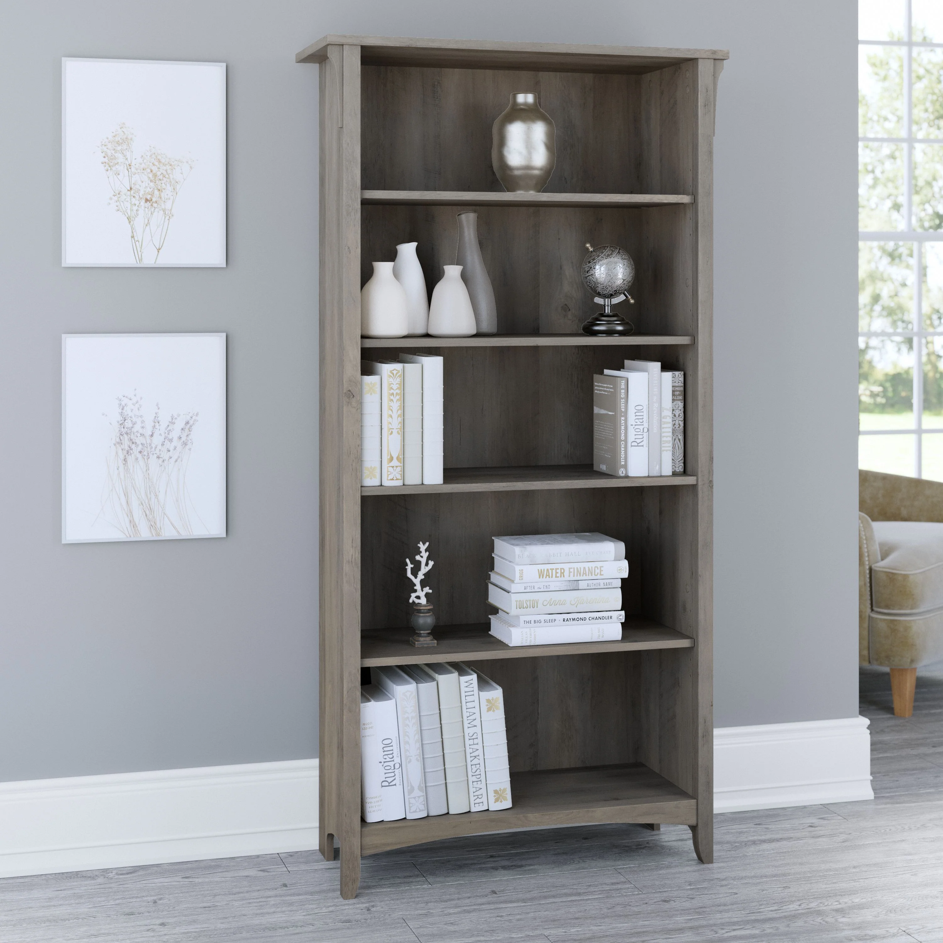 Salinas Tall 5 Shelf Bookcase