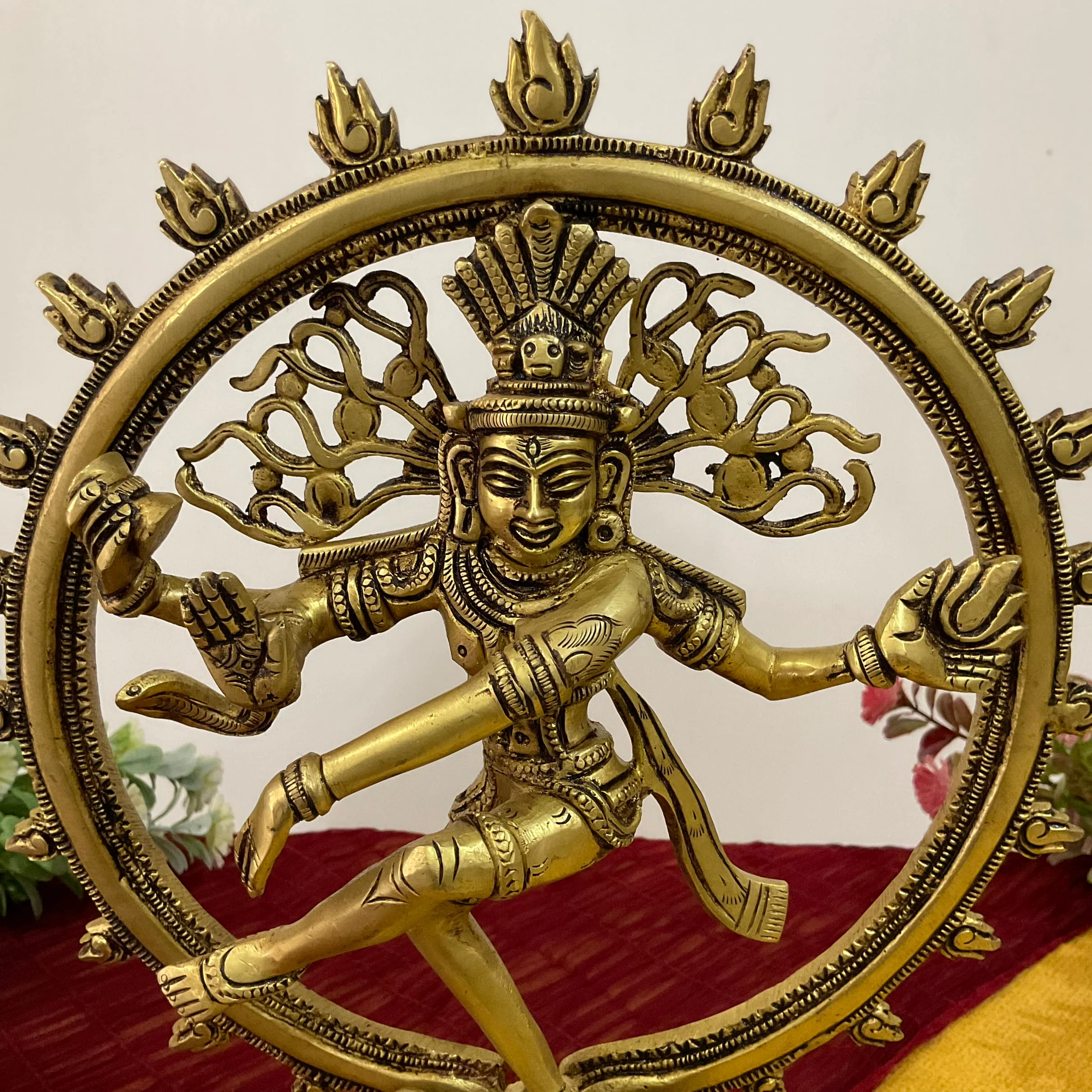 Handcrafted 12 Inches Dancing Lord Natraj Idol - Decorative Figurine