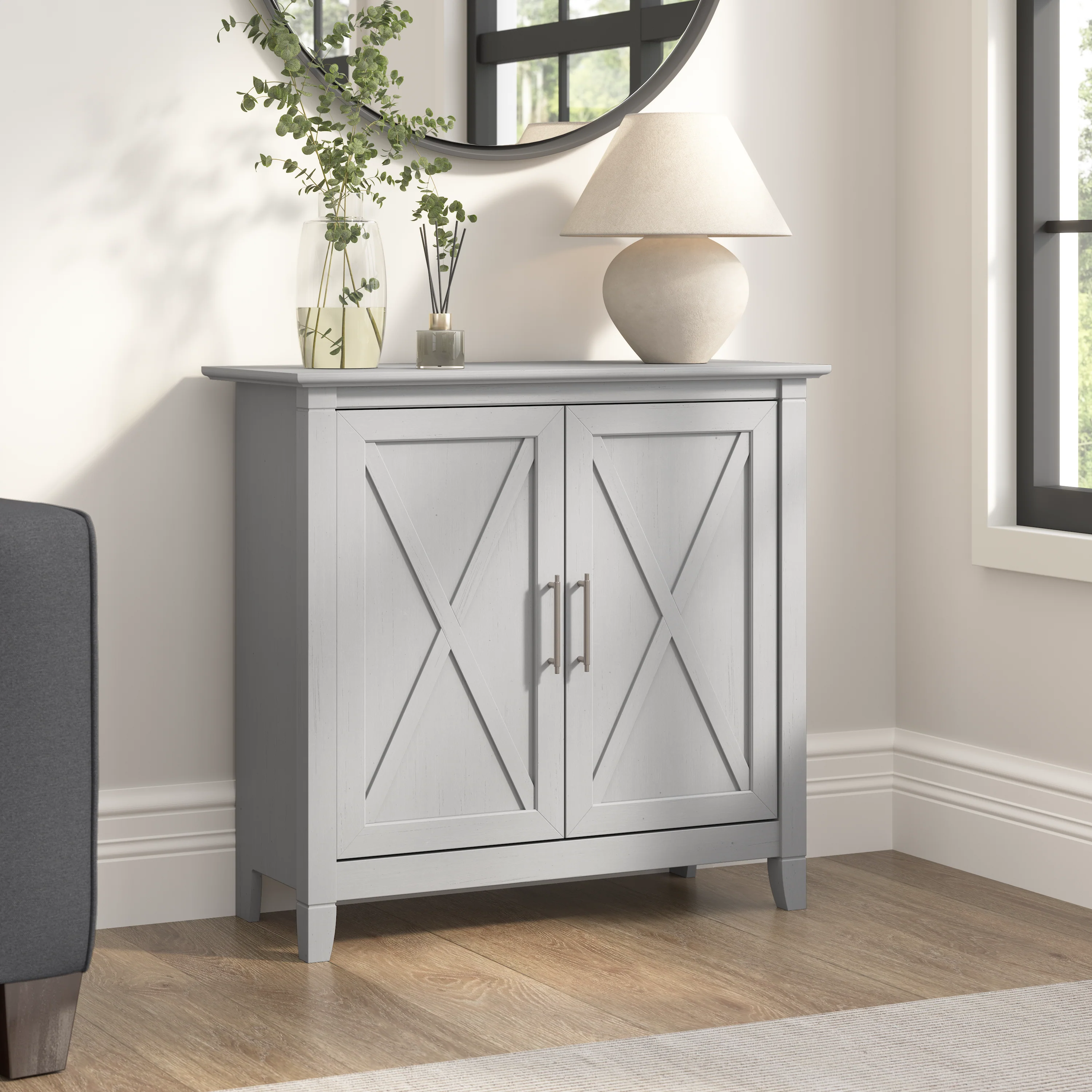 Key West Small Storage Cabinet with Doors and Shelves