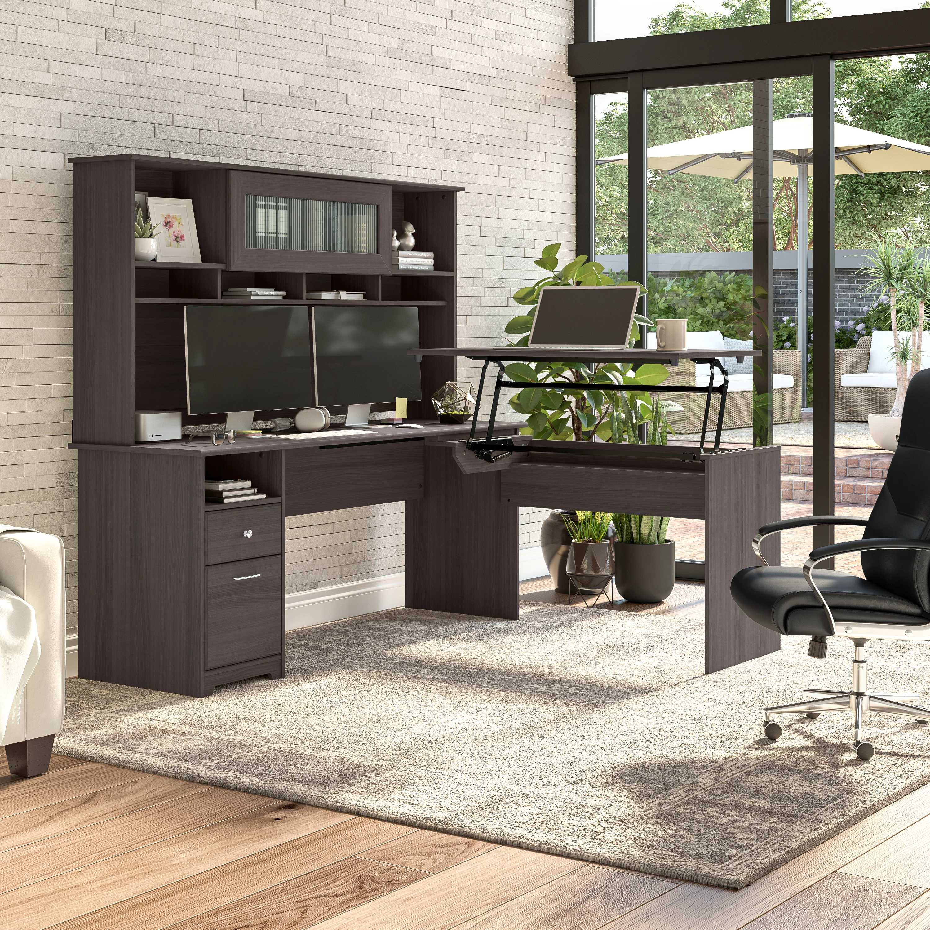 Cabot 72W Computer Desk with Drawers