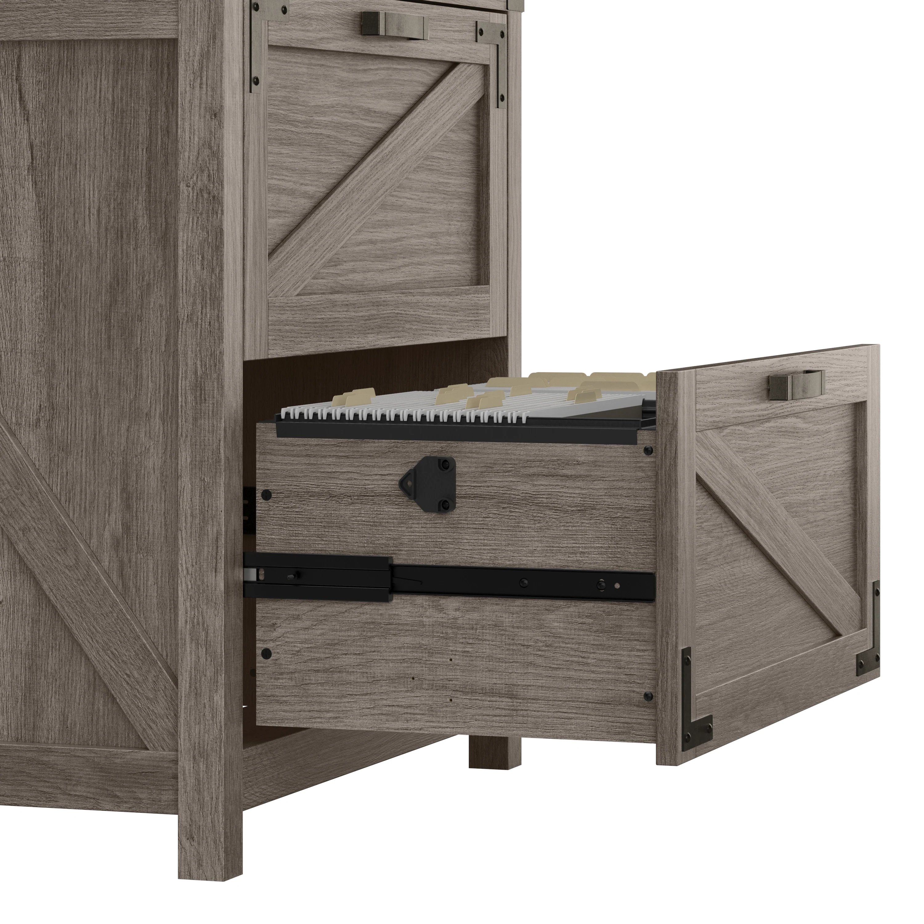 Knoxville 60W L Shaped Desk with 2 Drawer Lateral File Cabinet