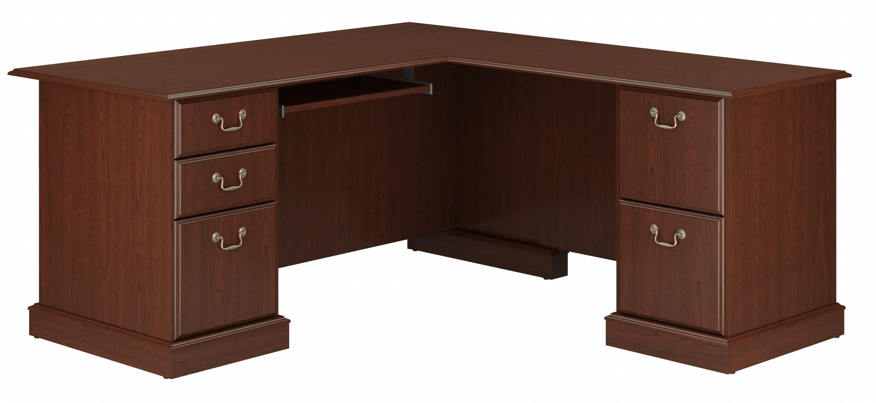 Saratoga L Shaped Computer Desk with Drawers