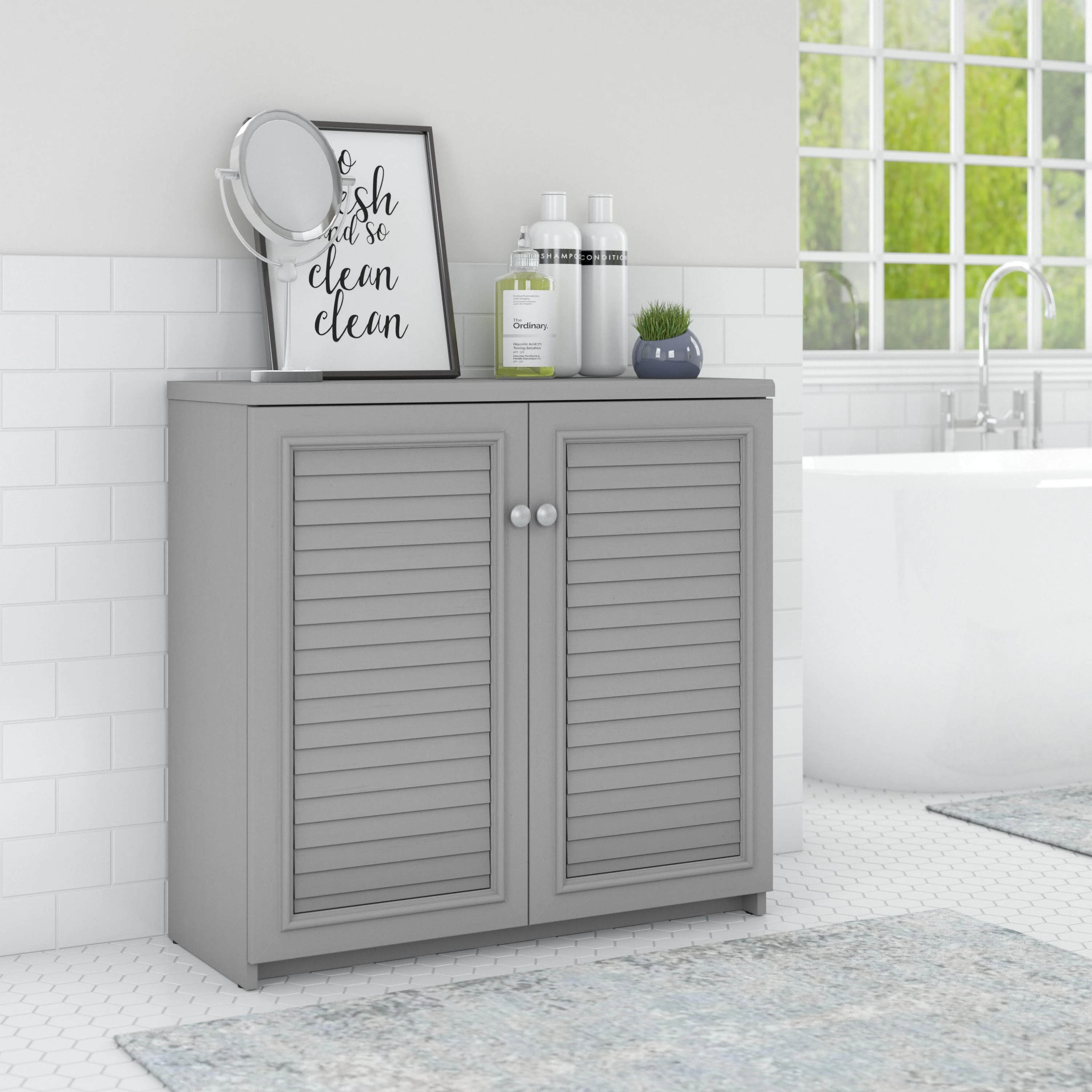 Fairview Small Storage Cabinet with Doors and Shelves