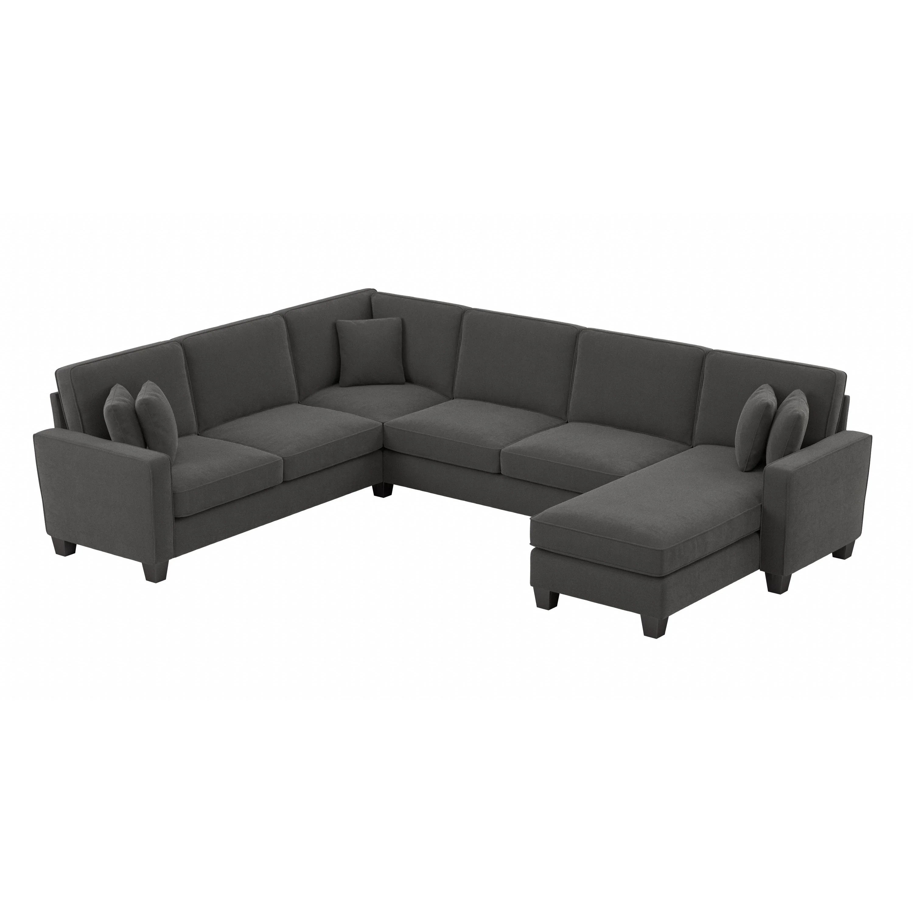 Stockton 128W U Shaped Sectional Couch with Reversible Chaise Lounge