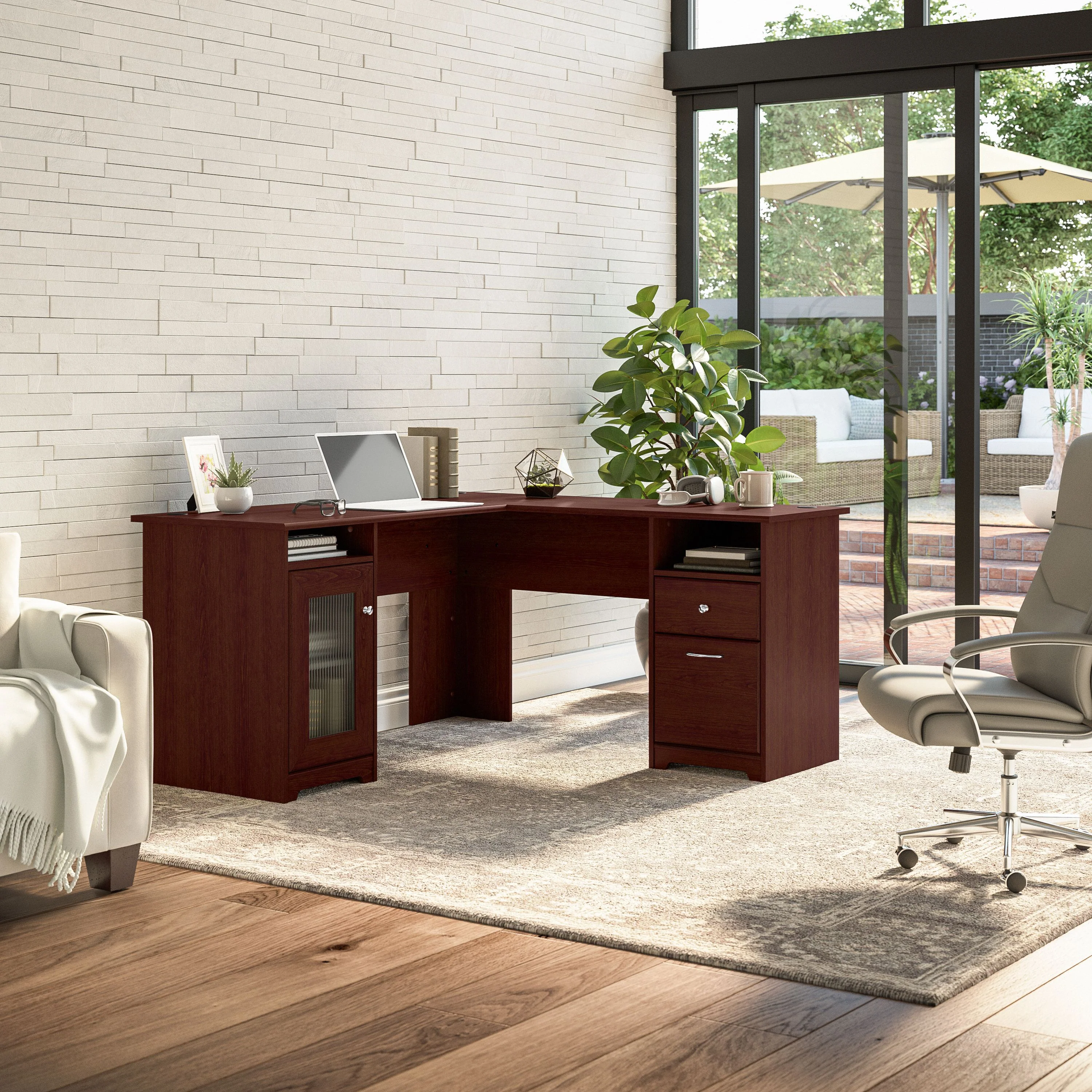 Cabot 60W L Shaped Computer Desk with Storage