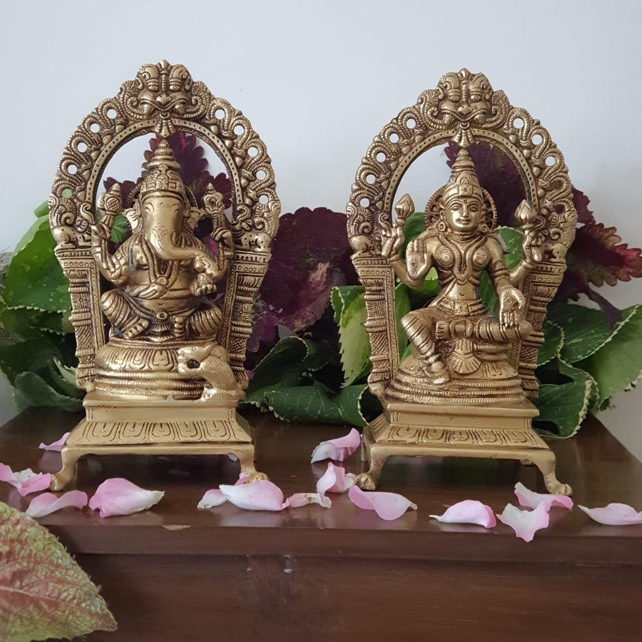 Lakshmi Ganesh Brass Idol  - Decorative Home Decor