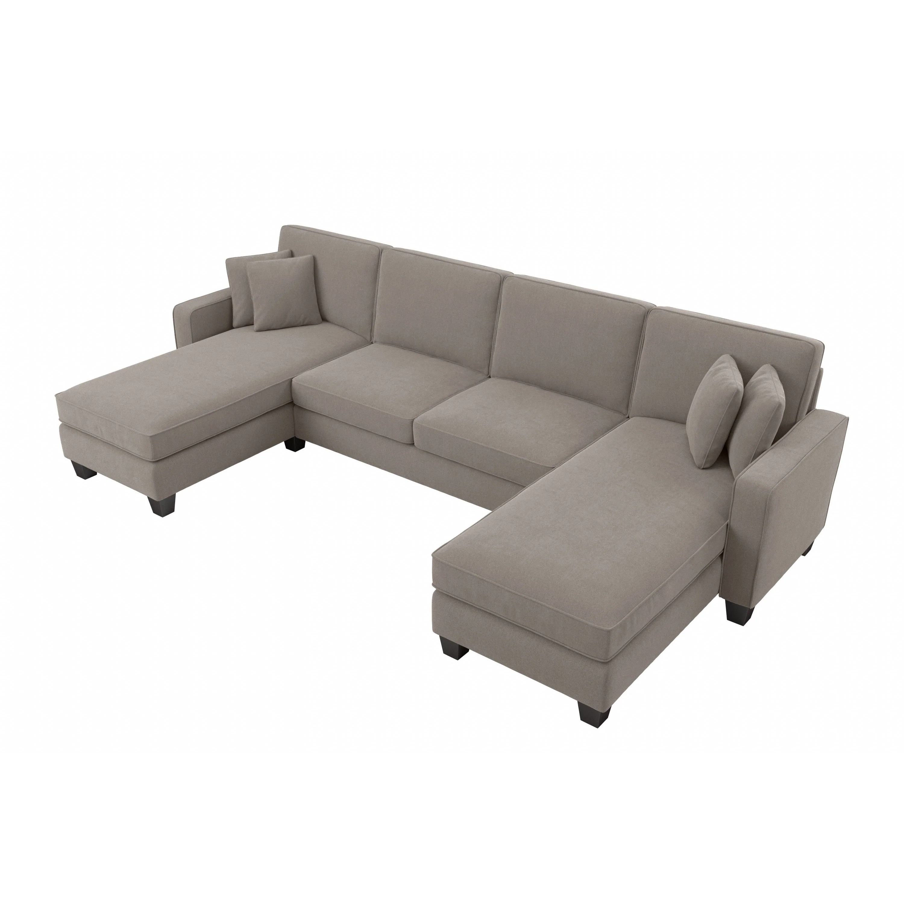 Stockton 131W Sectional Couch with Double Chaise Lounge