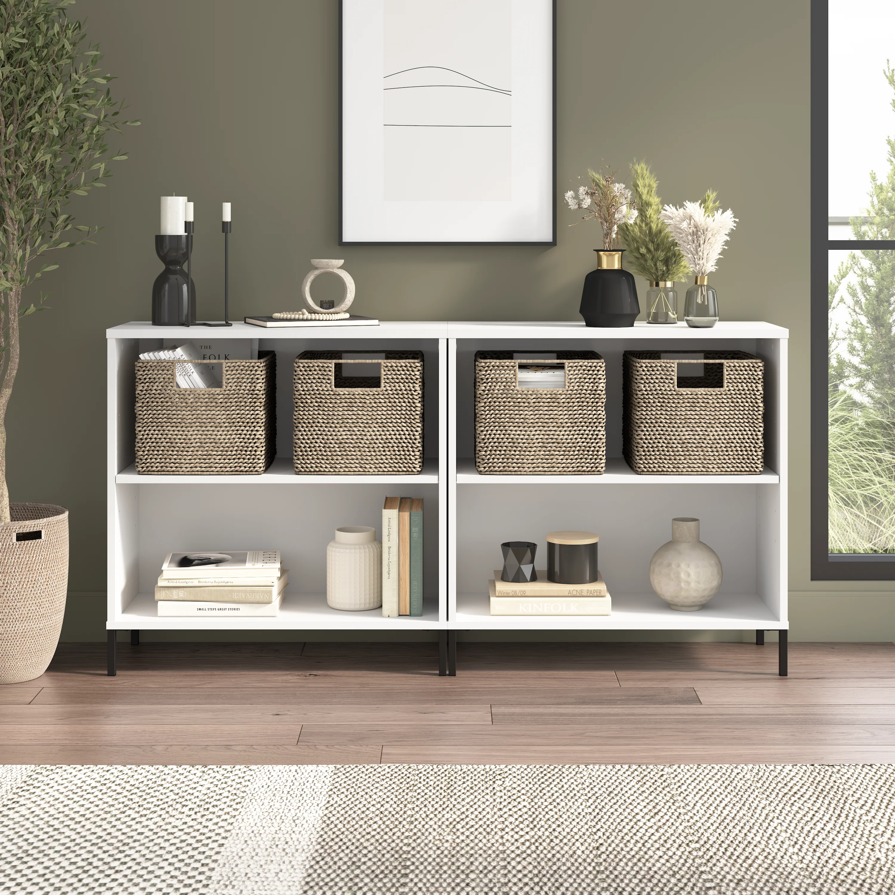 Soho 2 Shelf Bookcase - Set of 2
