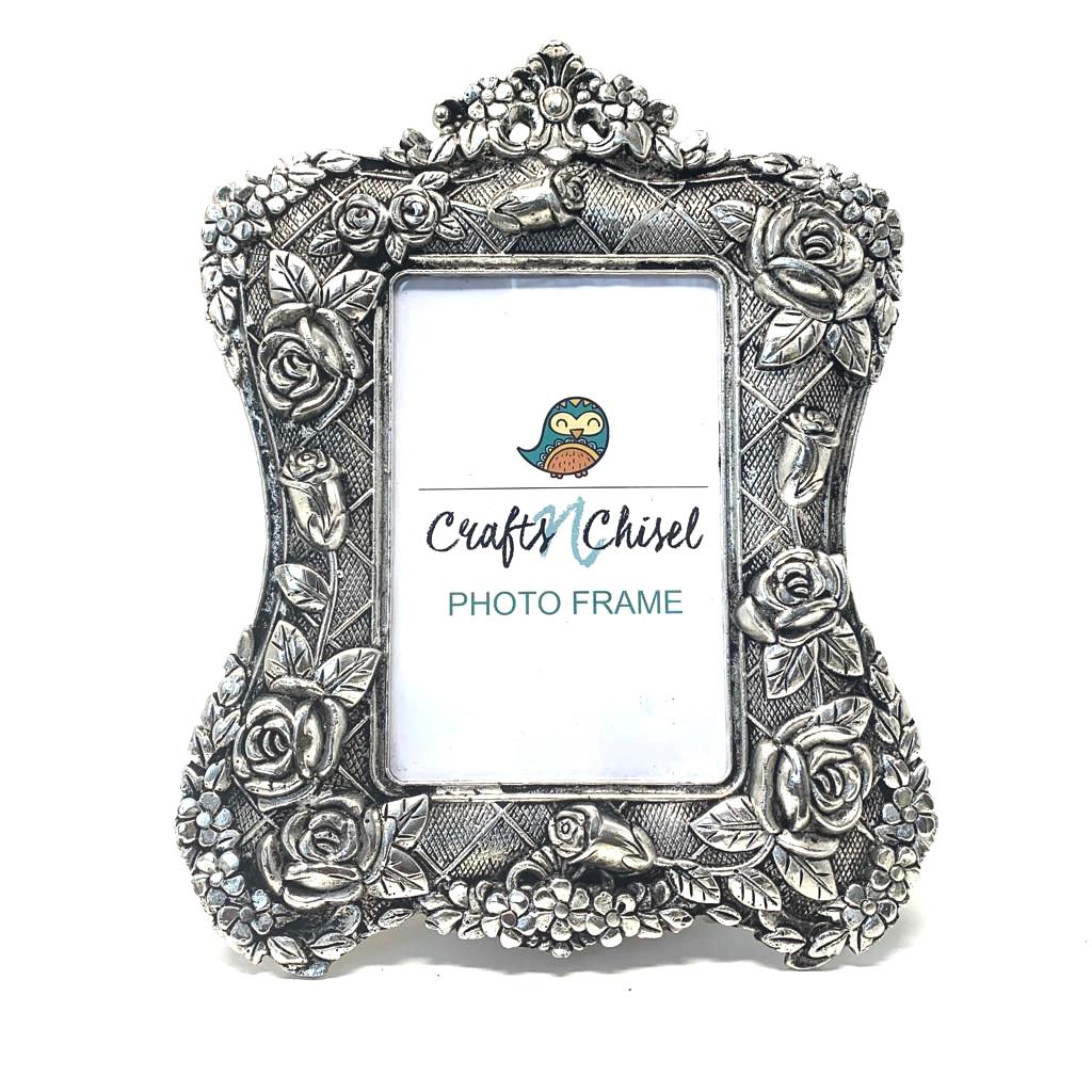 Silver Plated Antique Photo Frame - Home Decor - Decorative Gift item