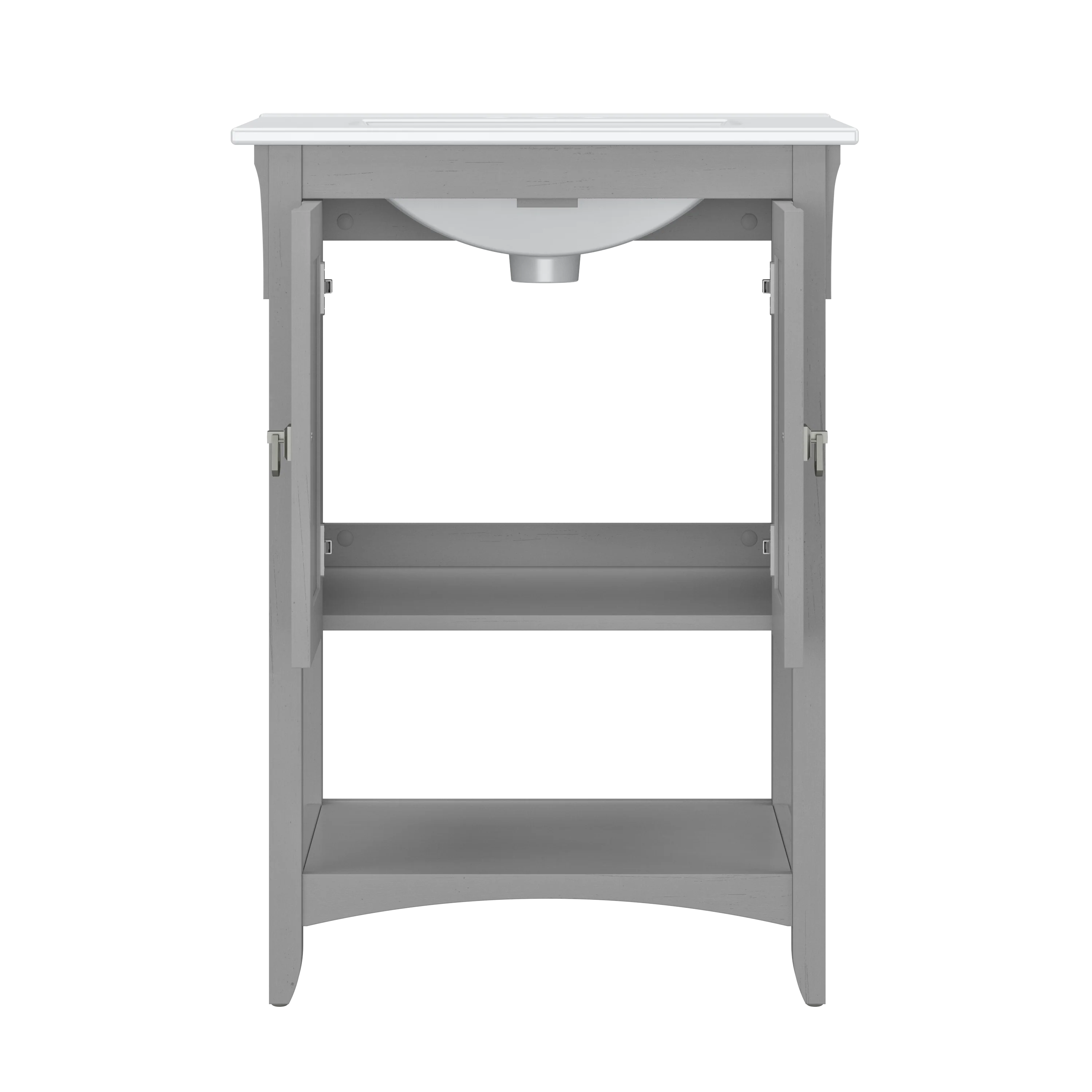 Salinas 64W Double Vanity Set with Sinks, Medicine Cabinets and Linen Tower