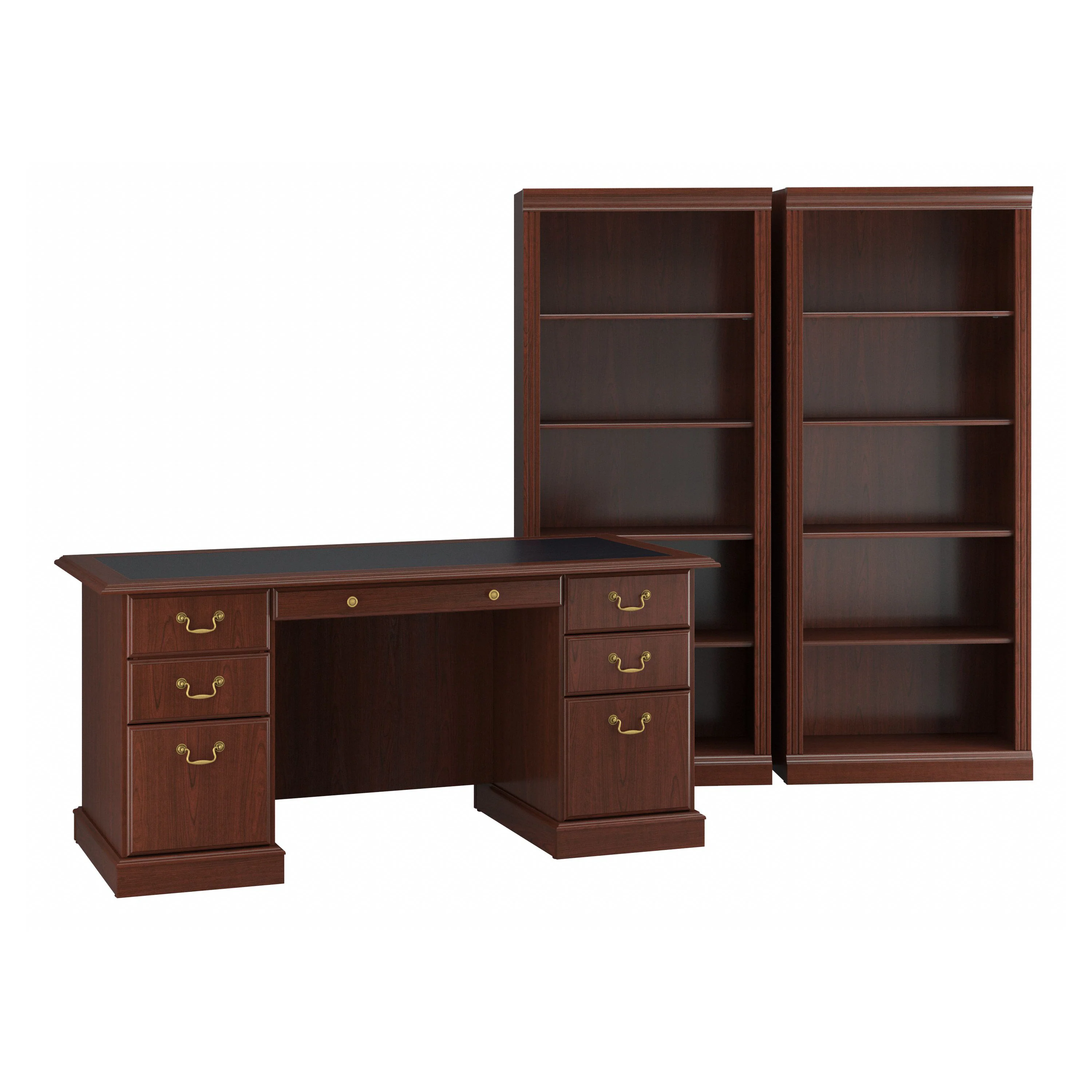 Saratoga Executive Desk and Bookcase Set