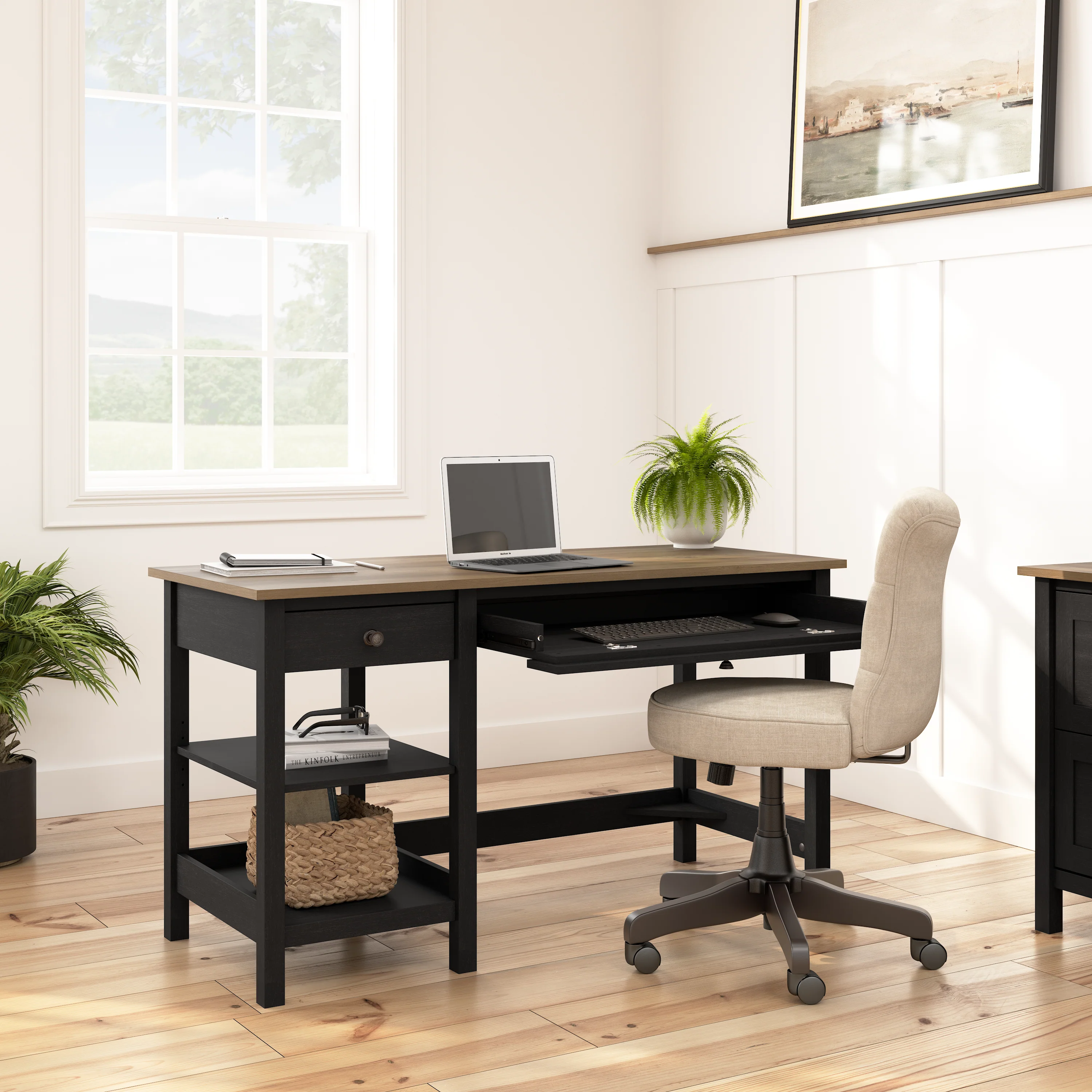 Mayfield 54W Computer Desk with Shelves
