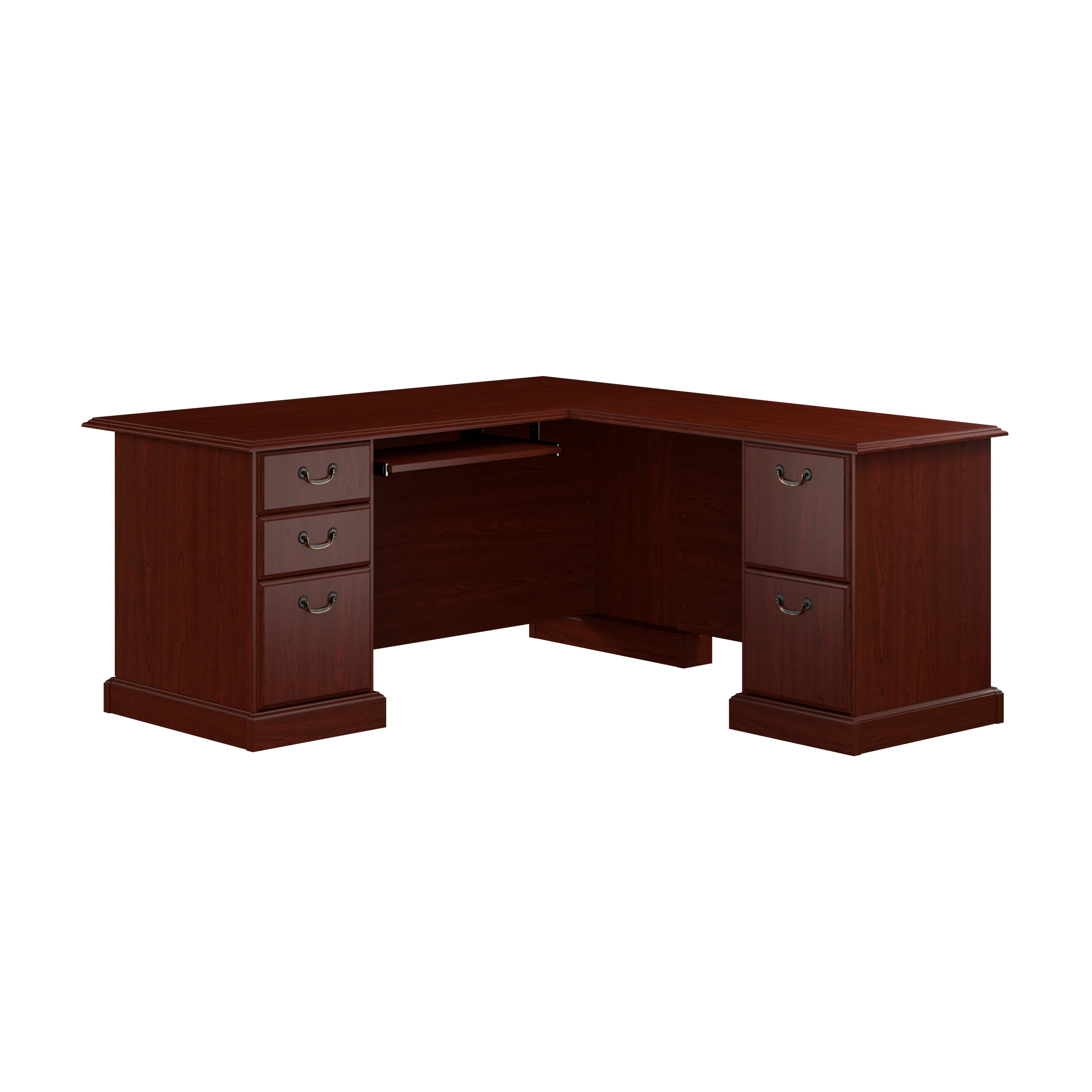 Arlington L Shaped Desk with Drawers and Keyboard Tray