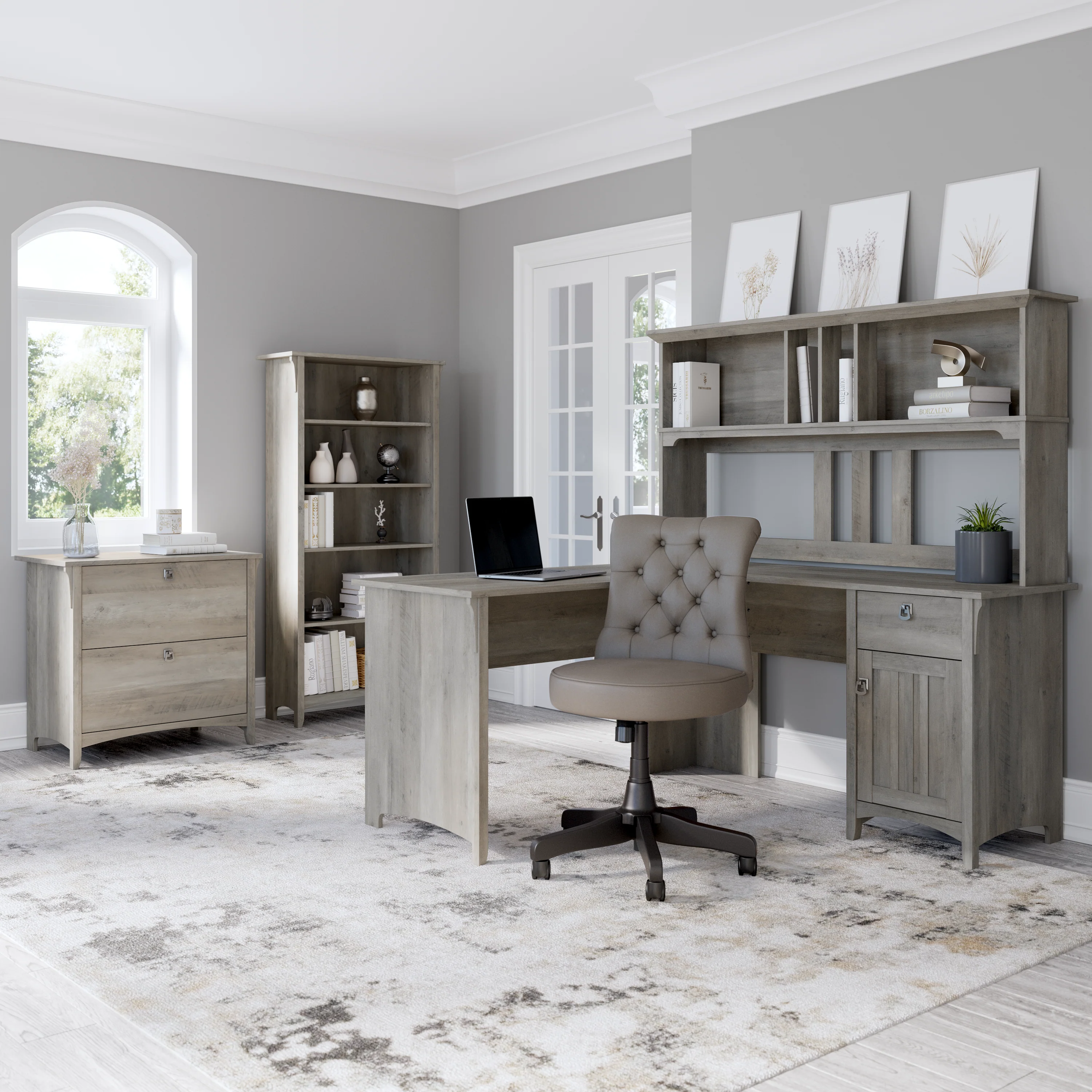 Salinas 60W L Shaped Desk with Storage