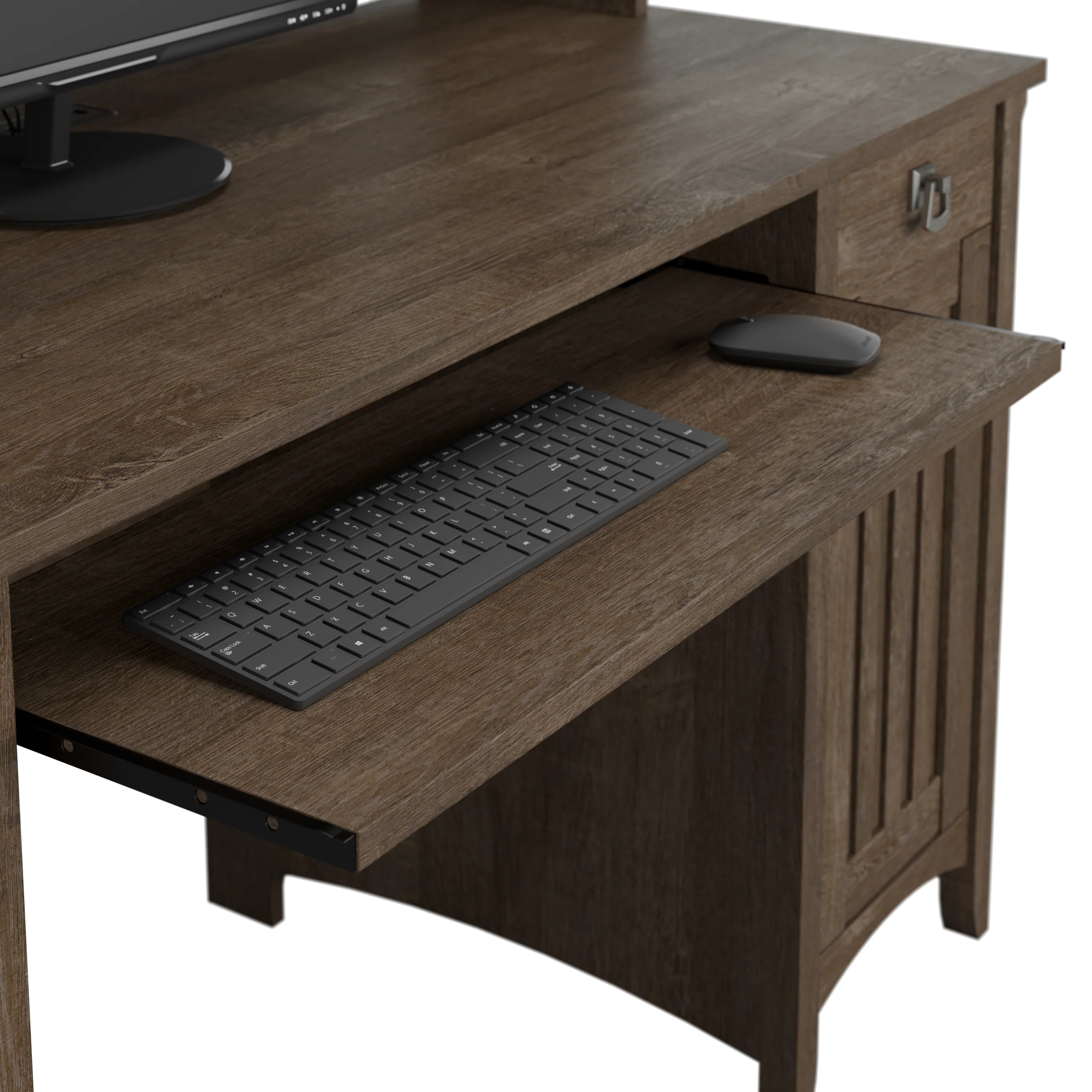 Salinas Small Computer Desk with Hutch