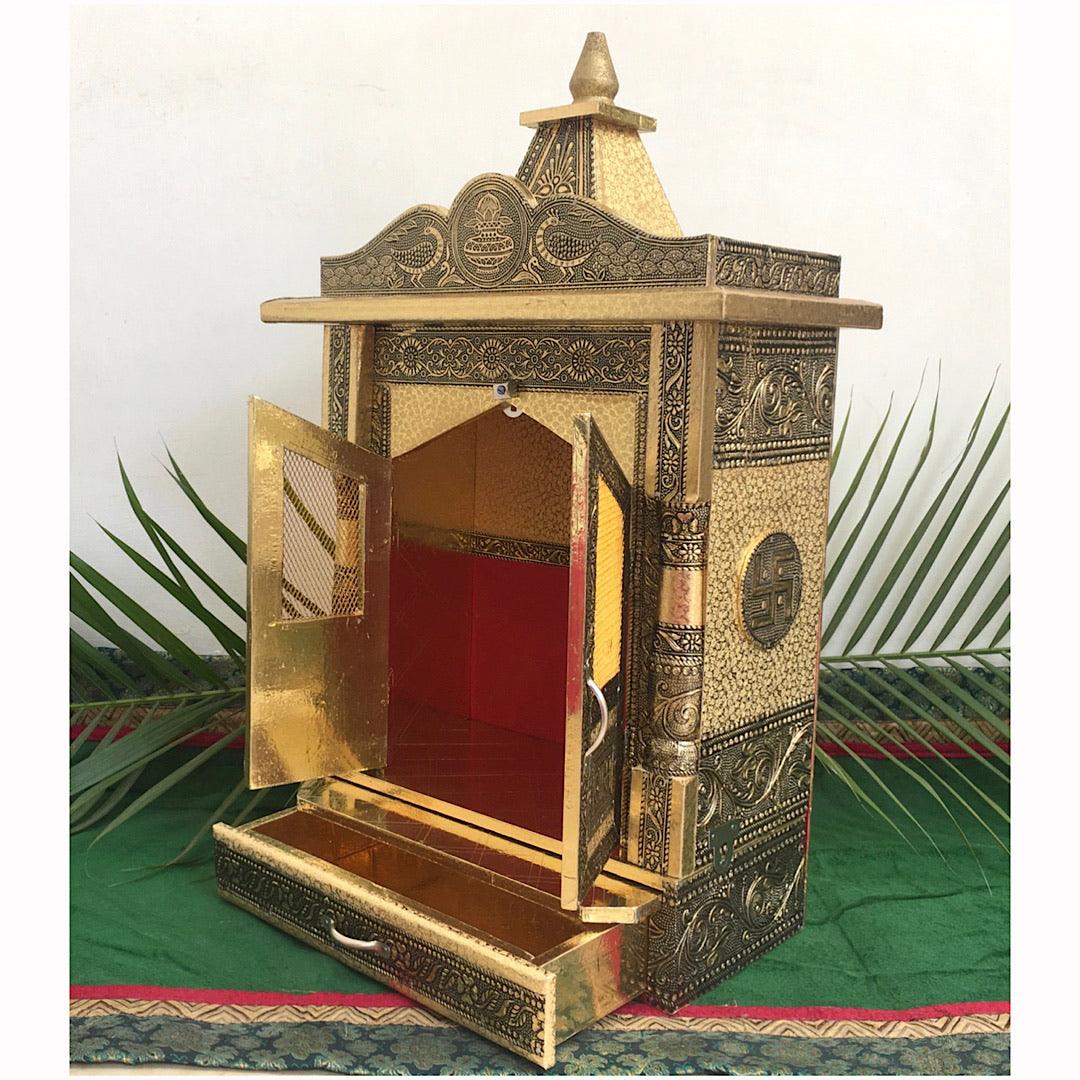 14 Inches Wooden Temple (Mandir)