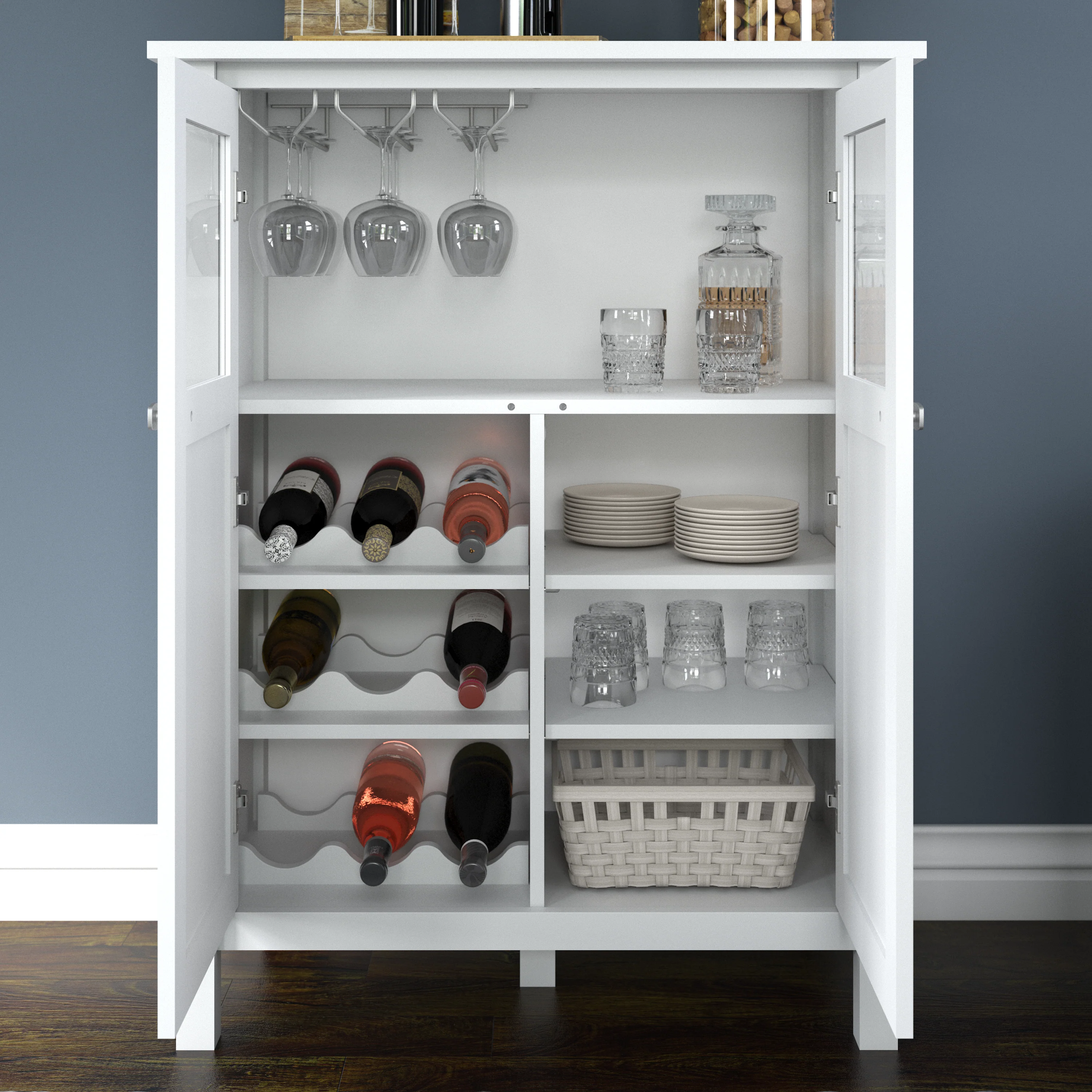 Broadview Bar Cabinet with Wine Storage