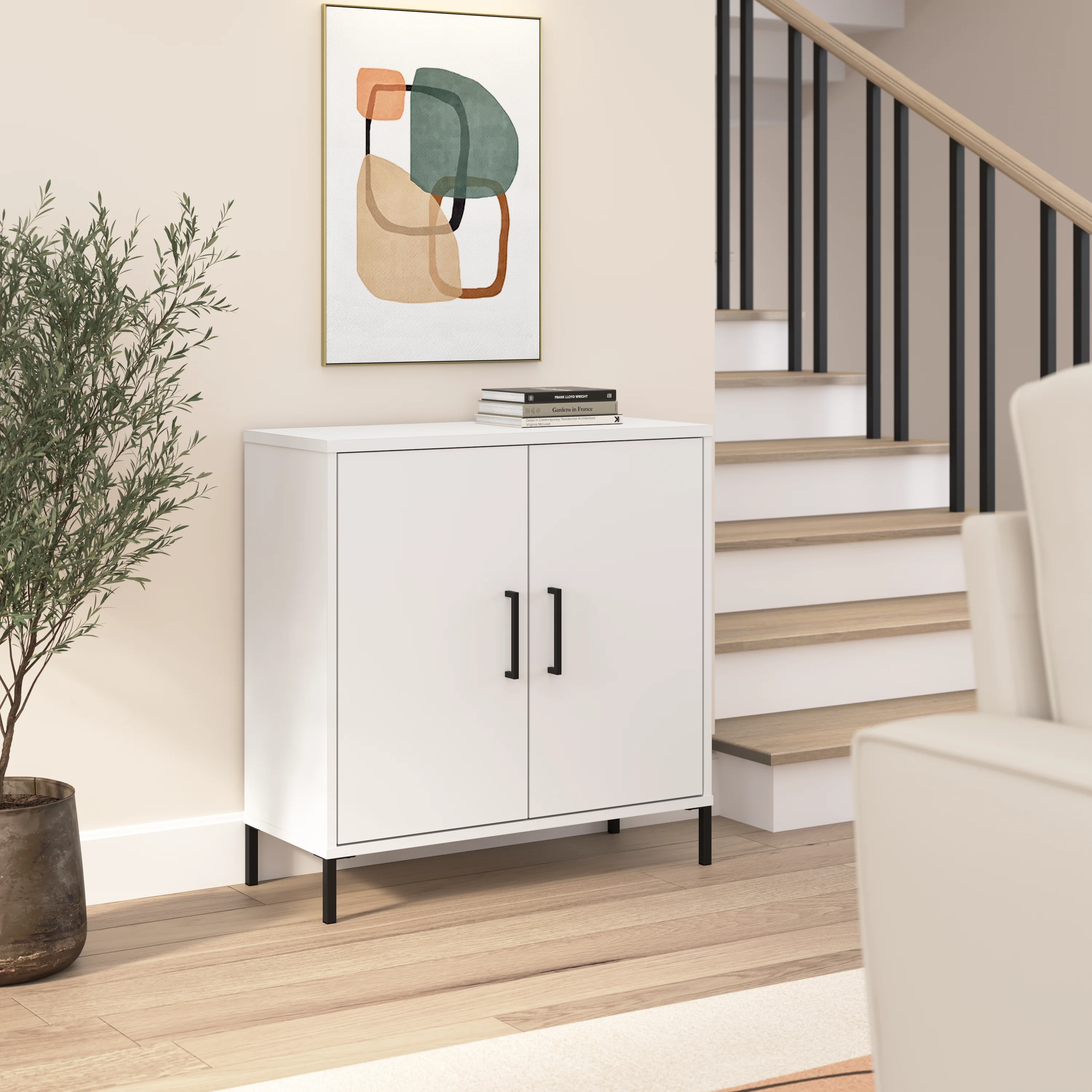 Essence Low Storage Cabinet with Doors
