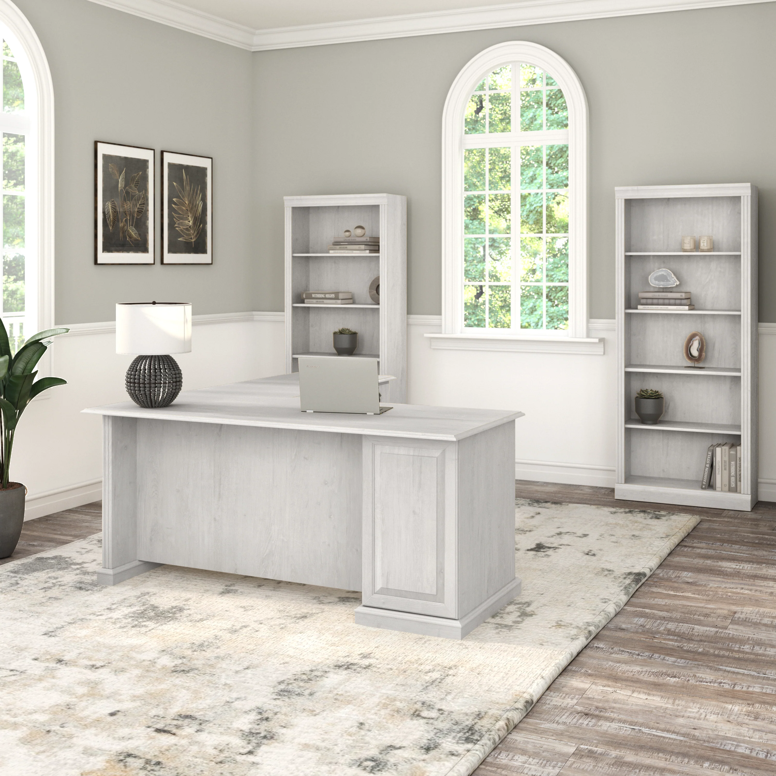 Saratoga L Shaped Computer Desk with Drawers