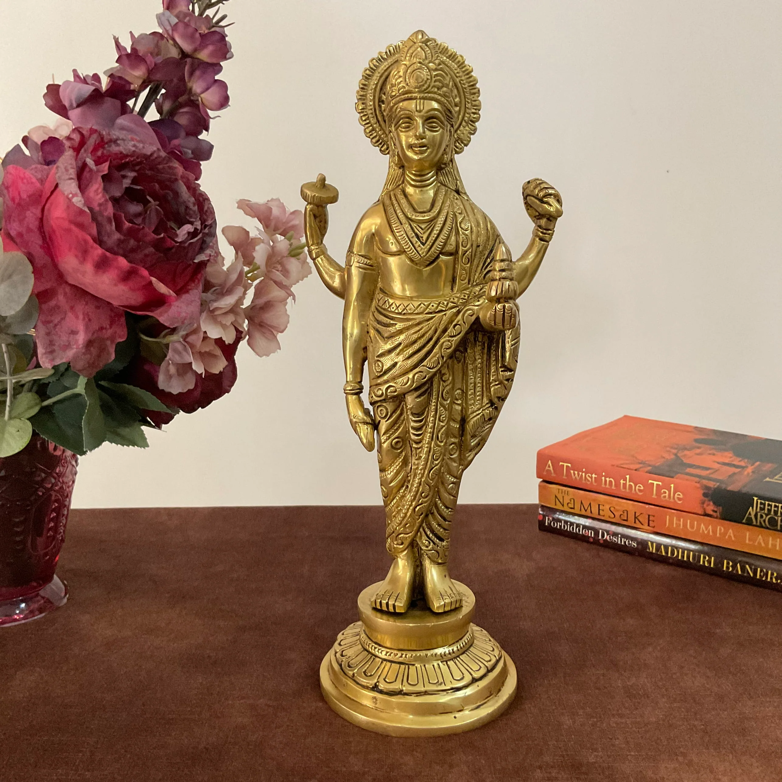 Dhanvantari Brass Statue Idol, God of Ayurveda Medicine