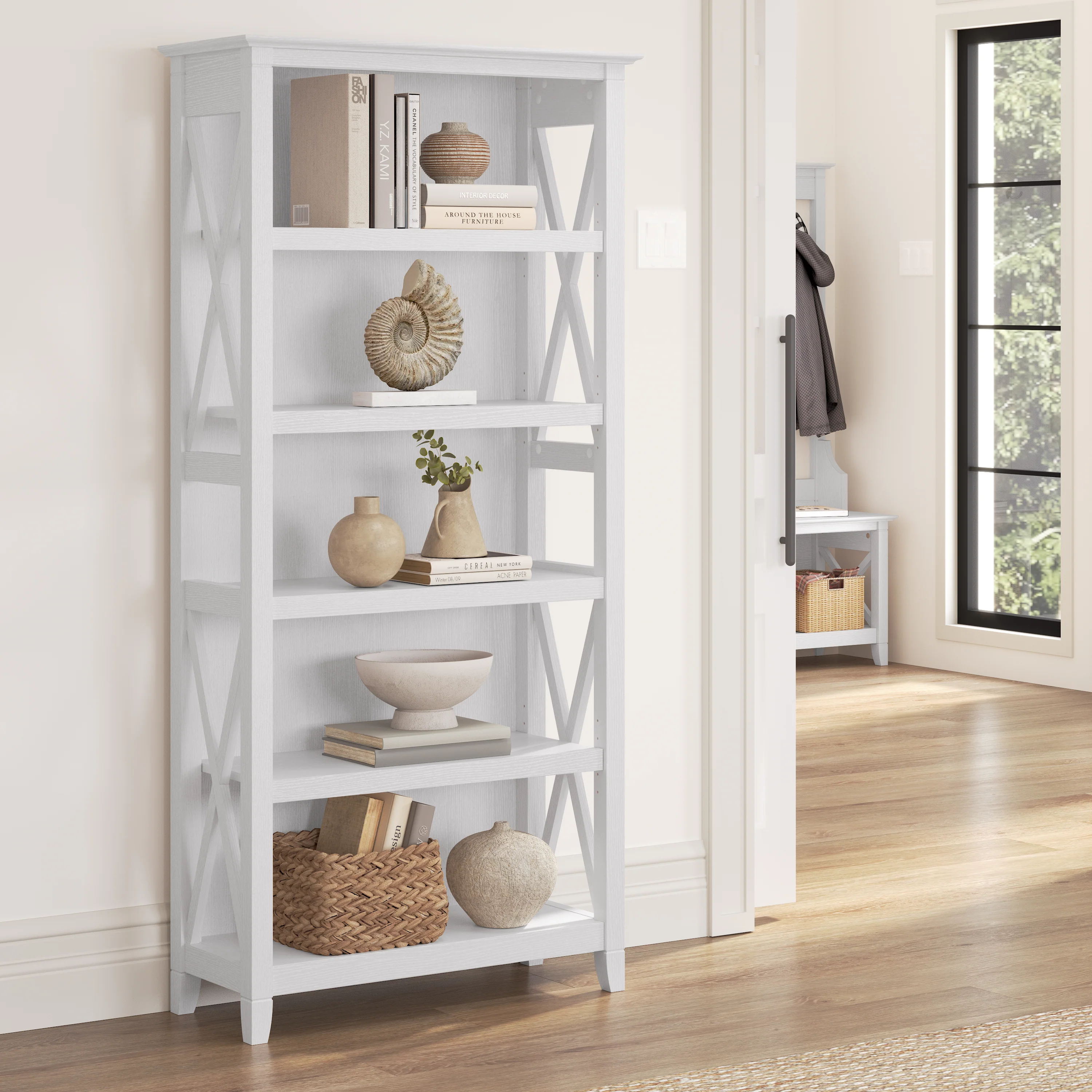 Key West Tall 5 Shelf Bookcase