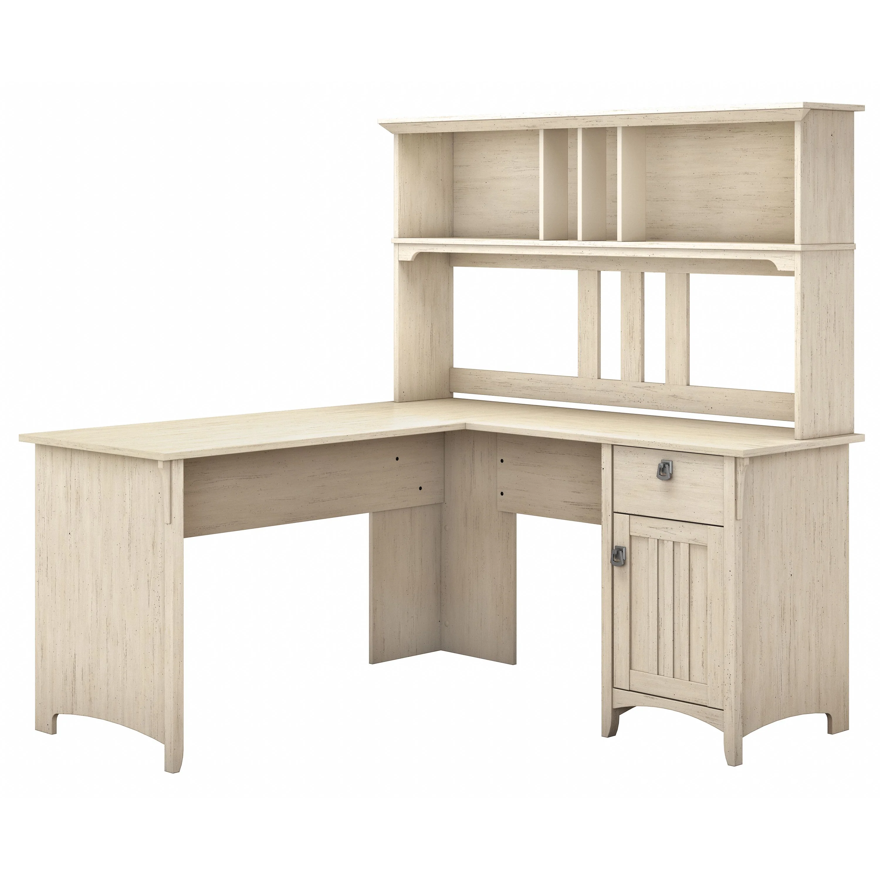 Salinas 60W L Shaped Desk with Hutch