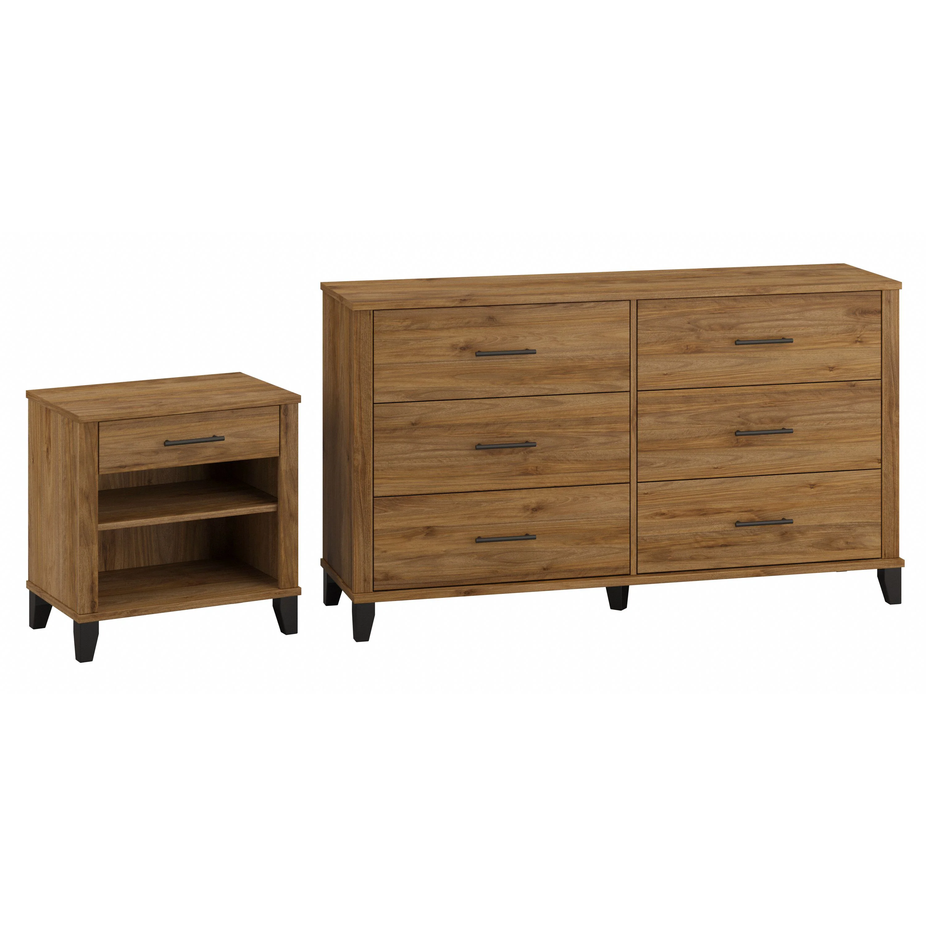 Somerset 6 Drawer Dresser and Nightstand Set