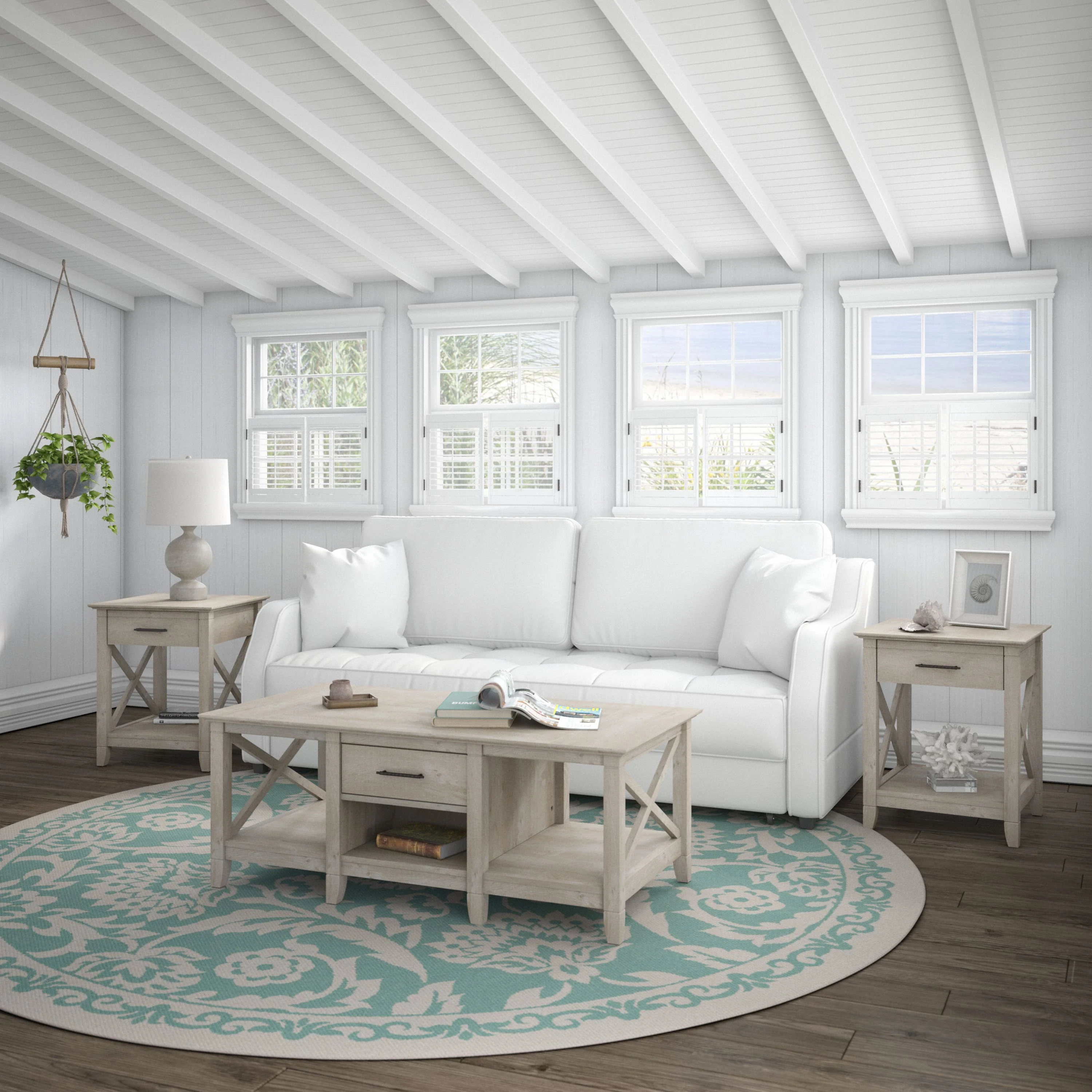 Key West Coffee Table with Set of 2 End Tables