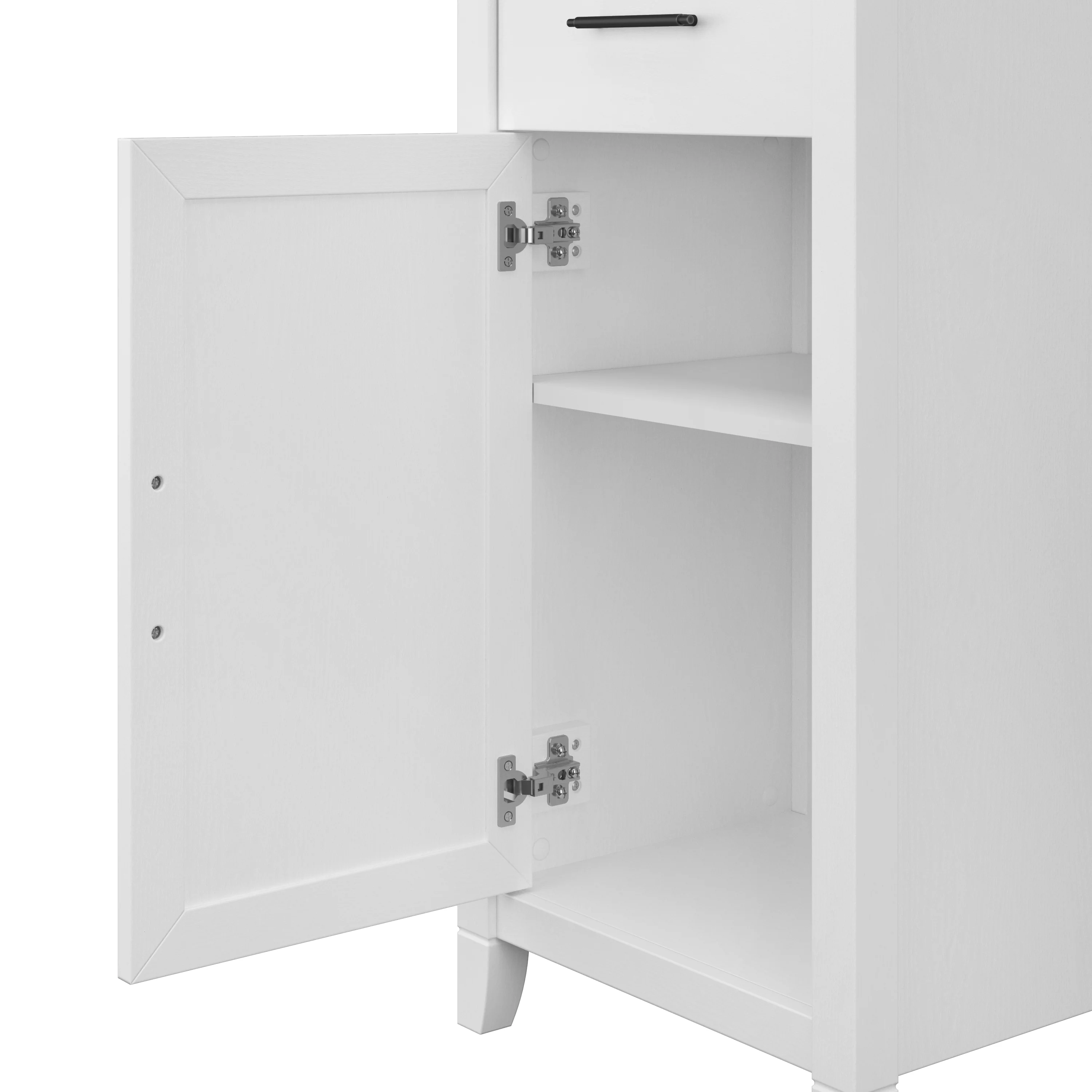 Key West Tall Narrow Bookcase Cabinet