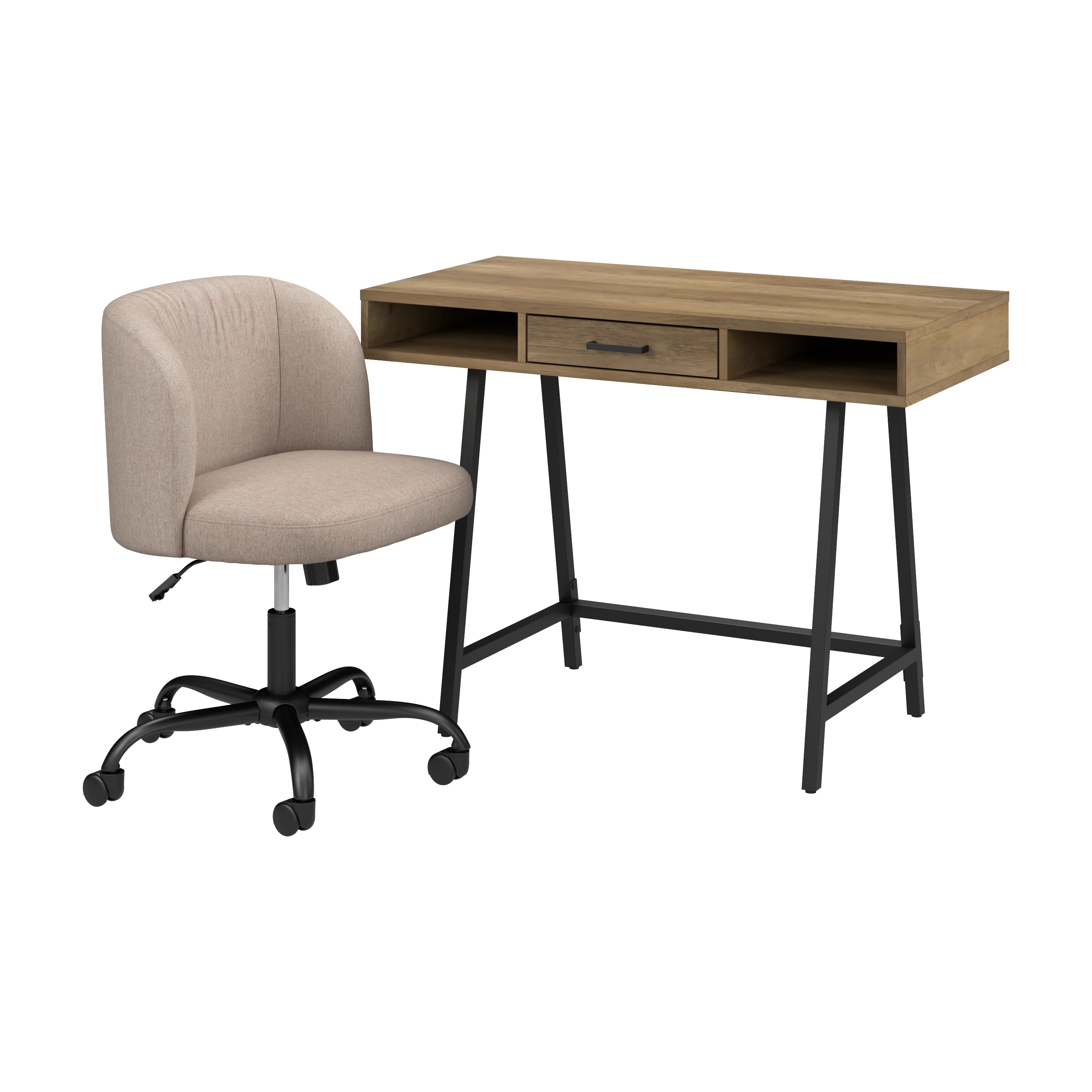 Steele 40W Small Writing Desk and Chair Set for Home Office