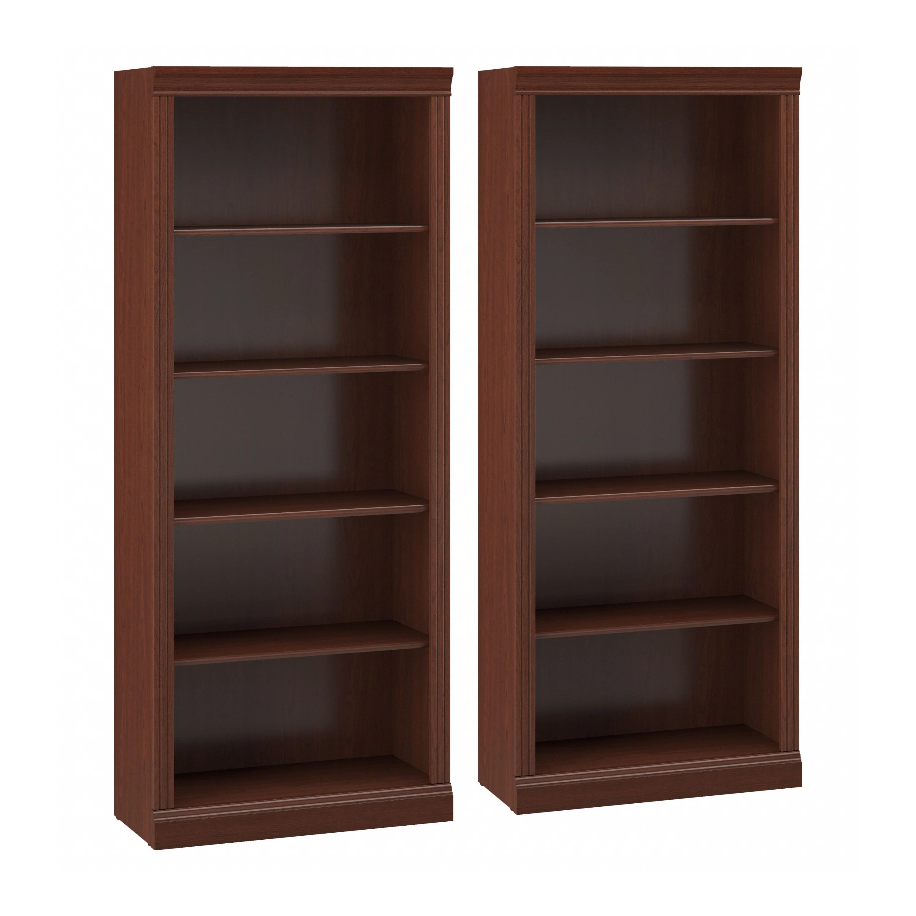 Saratoga Tall 5 Shelf Bookcase - Set of 2