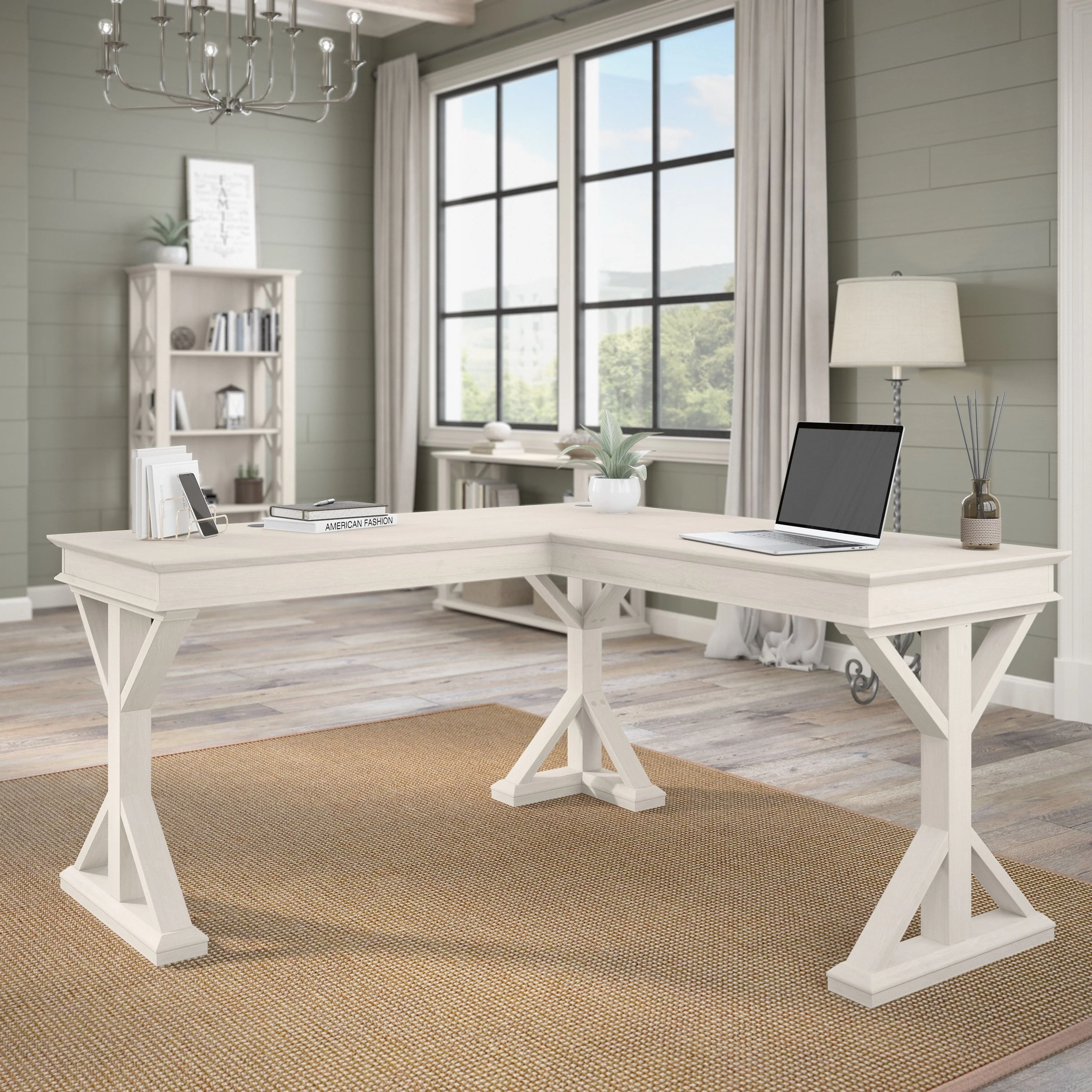 Homestead 60W Farmhouse L Shaped Desk
