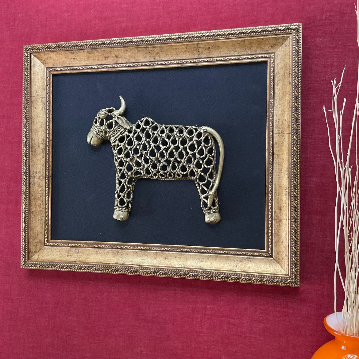 Dhokra Cow Wall Decor