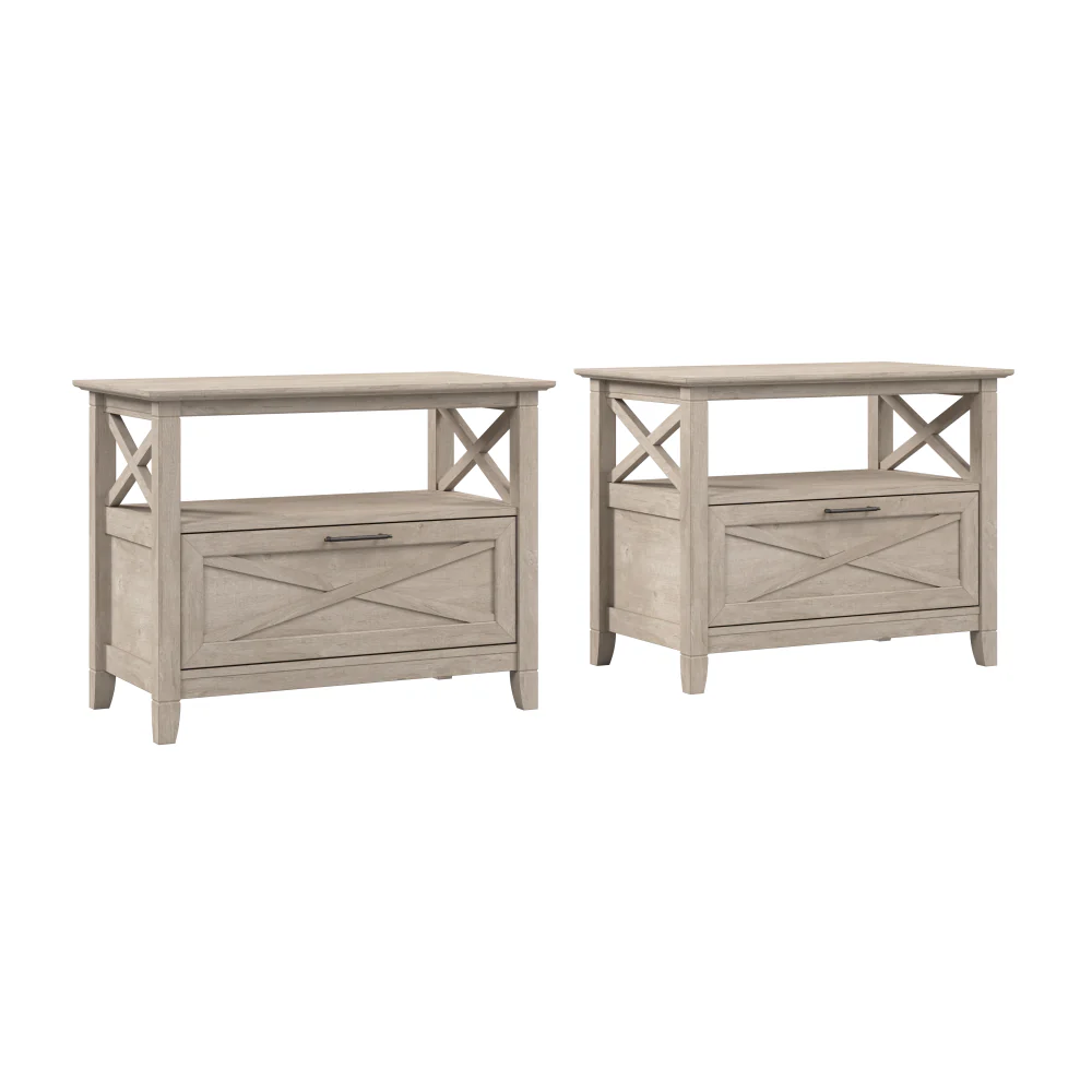 Bush Home Key West 32W Nightstand with Drawer - Set of 2
