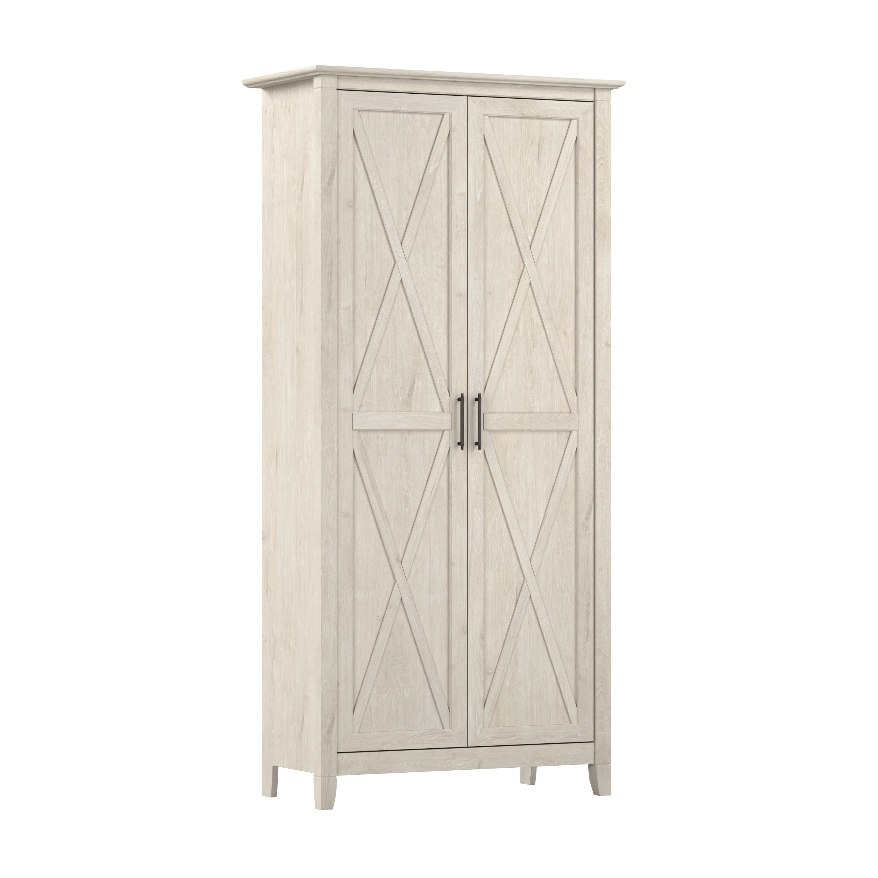 Key West Tall Kitchen Pantry Cabinet with Doors and Shelves