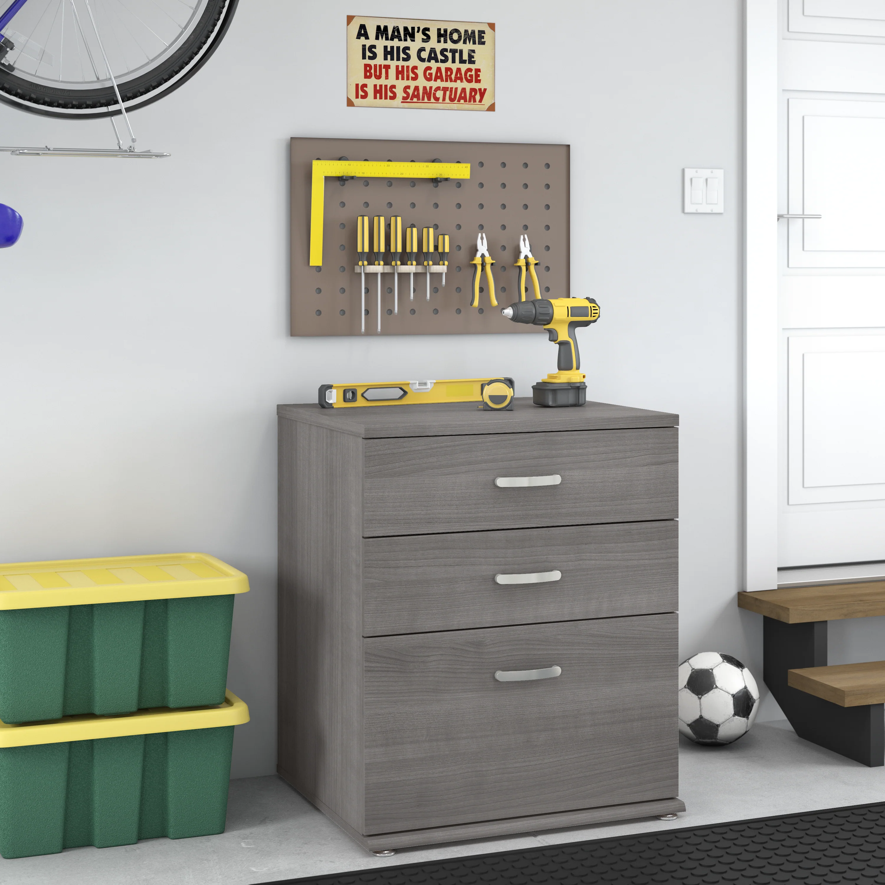Universal Garage Storage Cabinet with Drawers