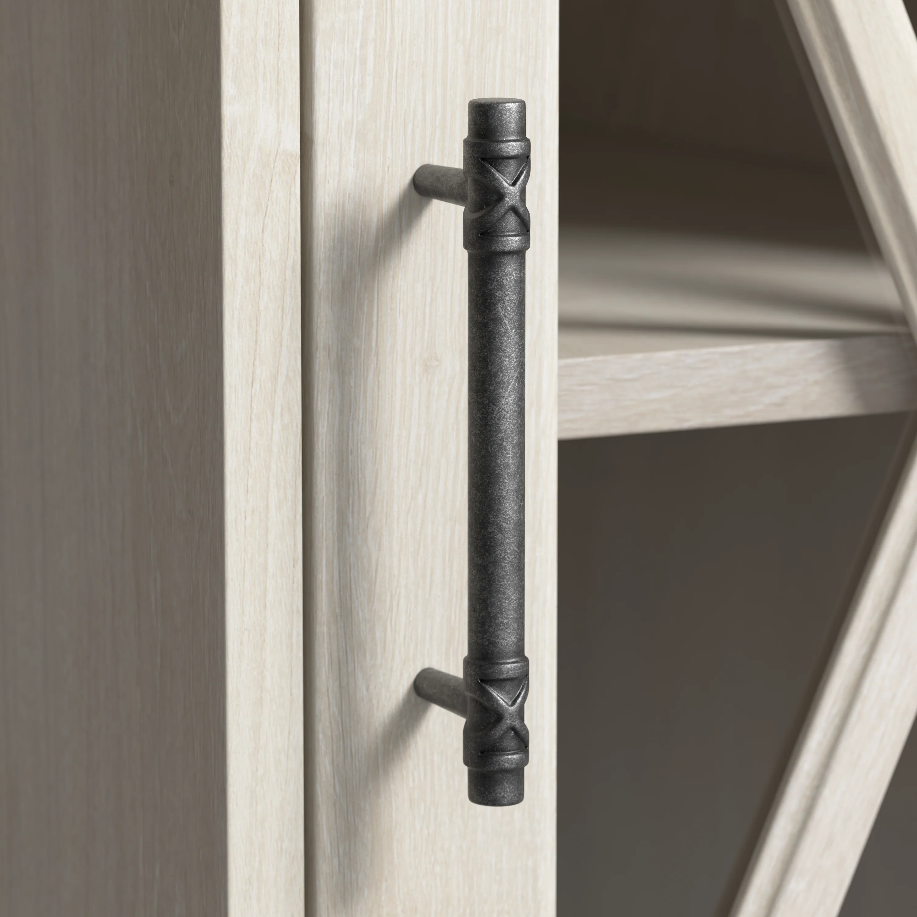 Lennox 60W Farmhouse Desk with Hutch and Storage Cabinet