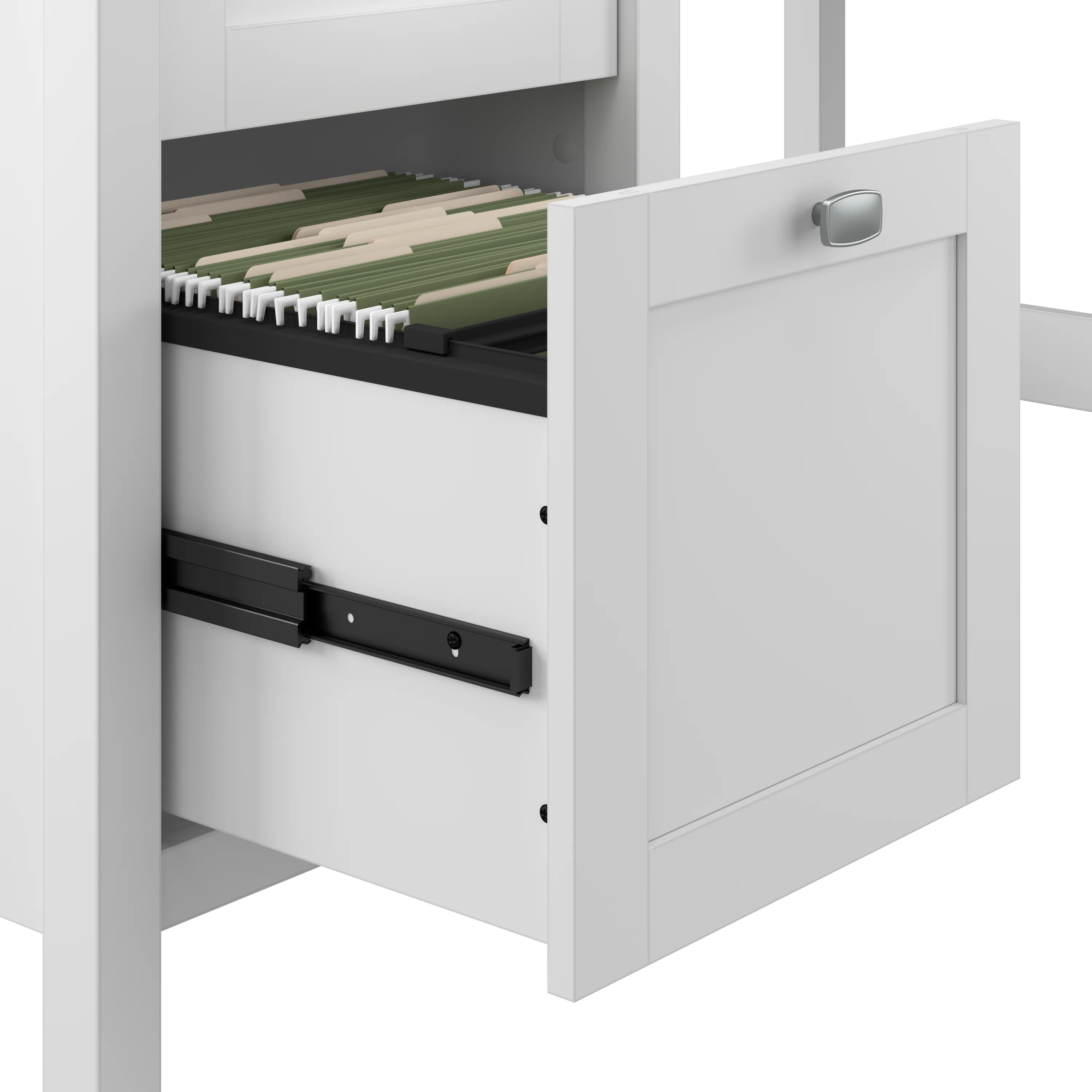 Broadview 54W Computer Desk with Drawers and Desktop Organizer