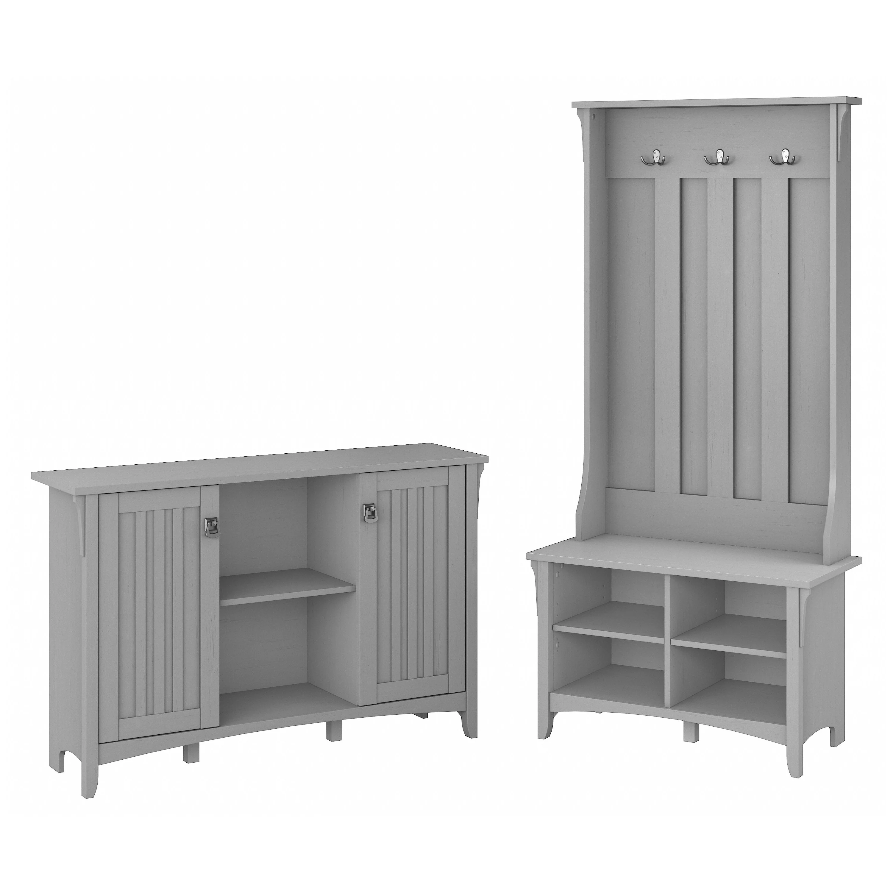 Salinas Entryway Storage Set with Hall Tree, Shoe Bench and Accent Cabinet